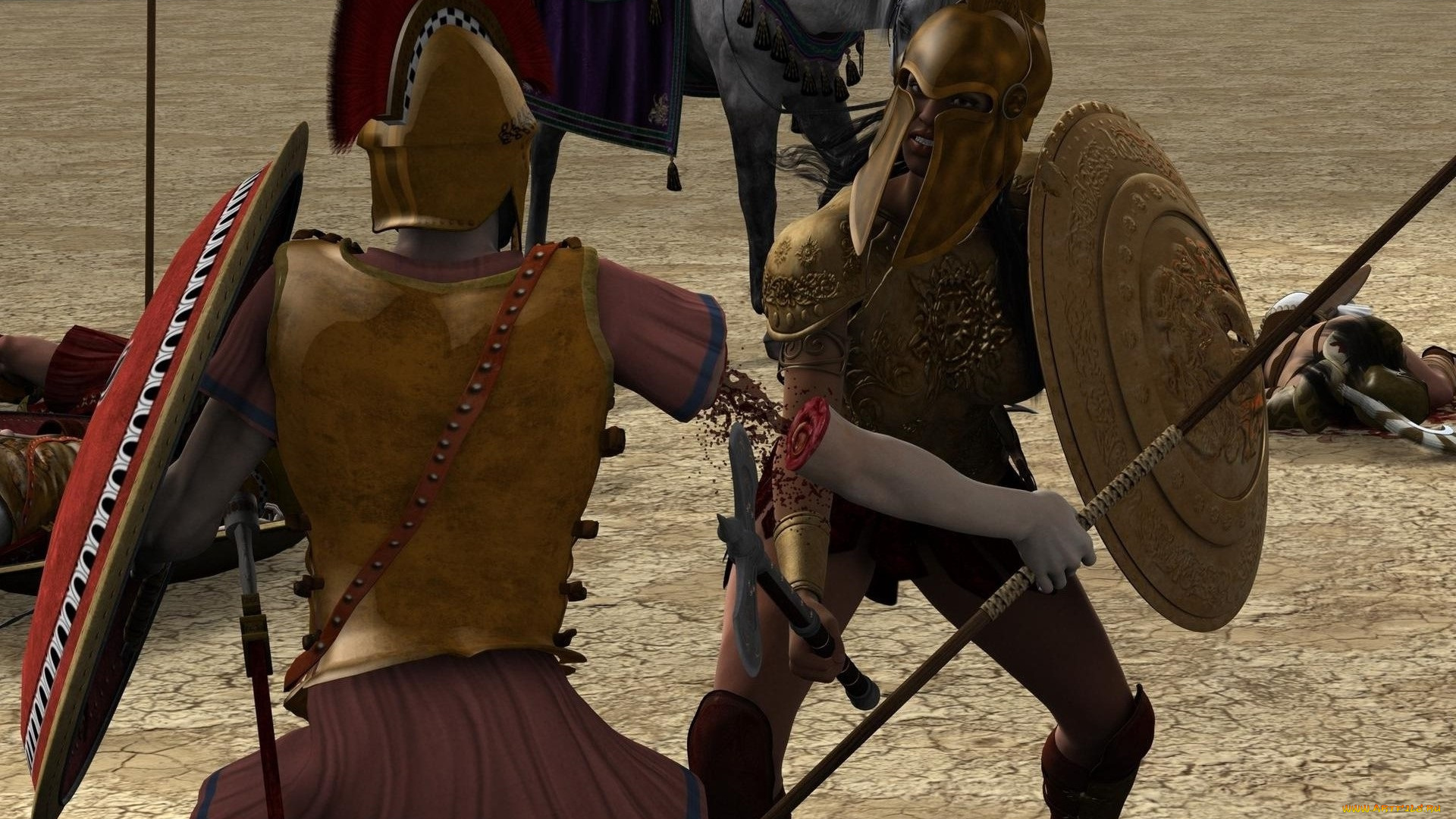 3д, графика, амазонки, , amazon, амазонка, фон, взгляд, девушка