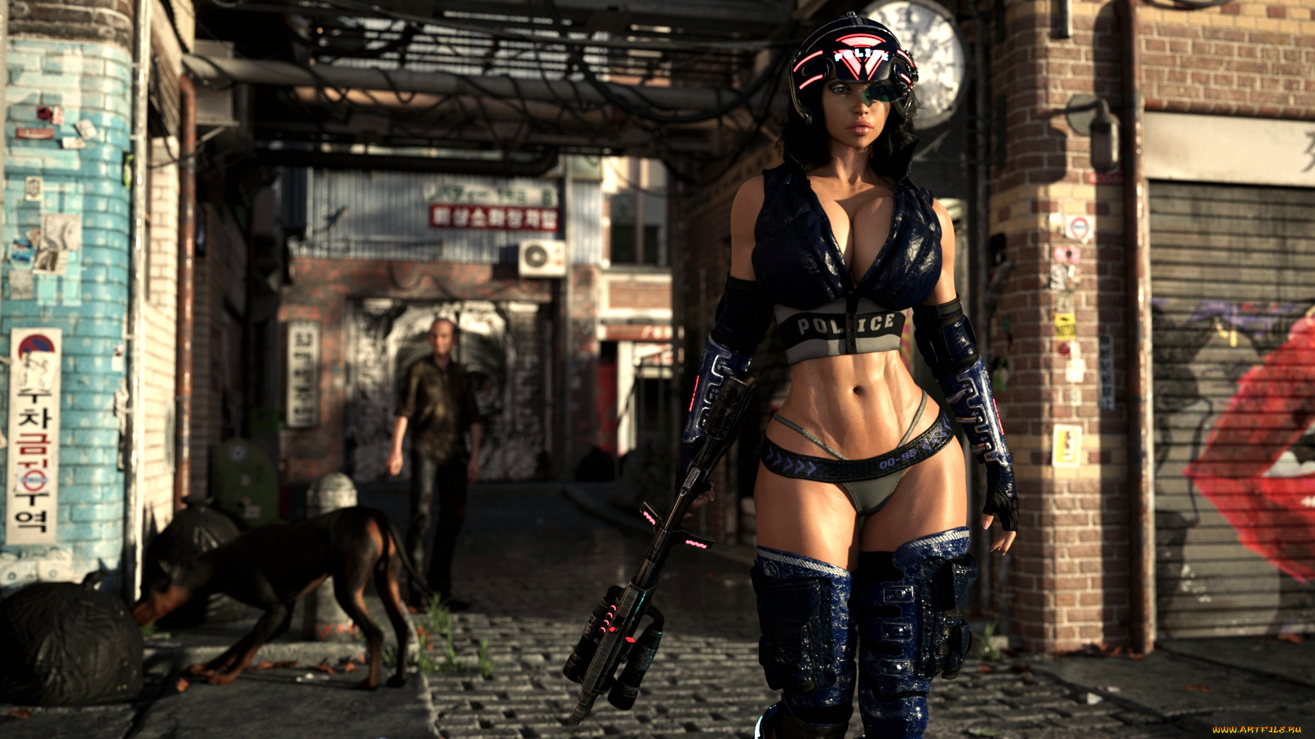 3д, графика, фантазия, , fantasy, фон, взгляд, девушка