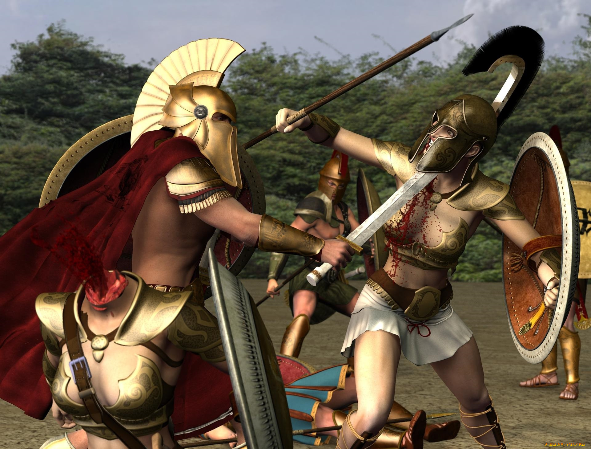 3д, графика, амазонки, , amazon, амазонка, фон, взгляд, девушка, битва