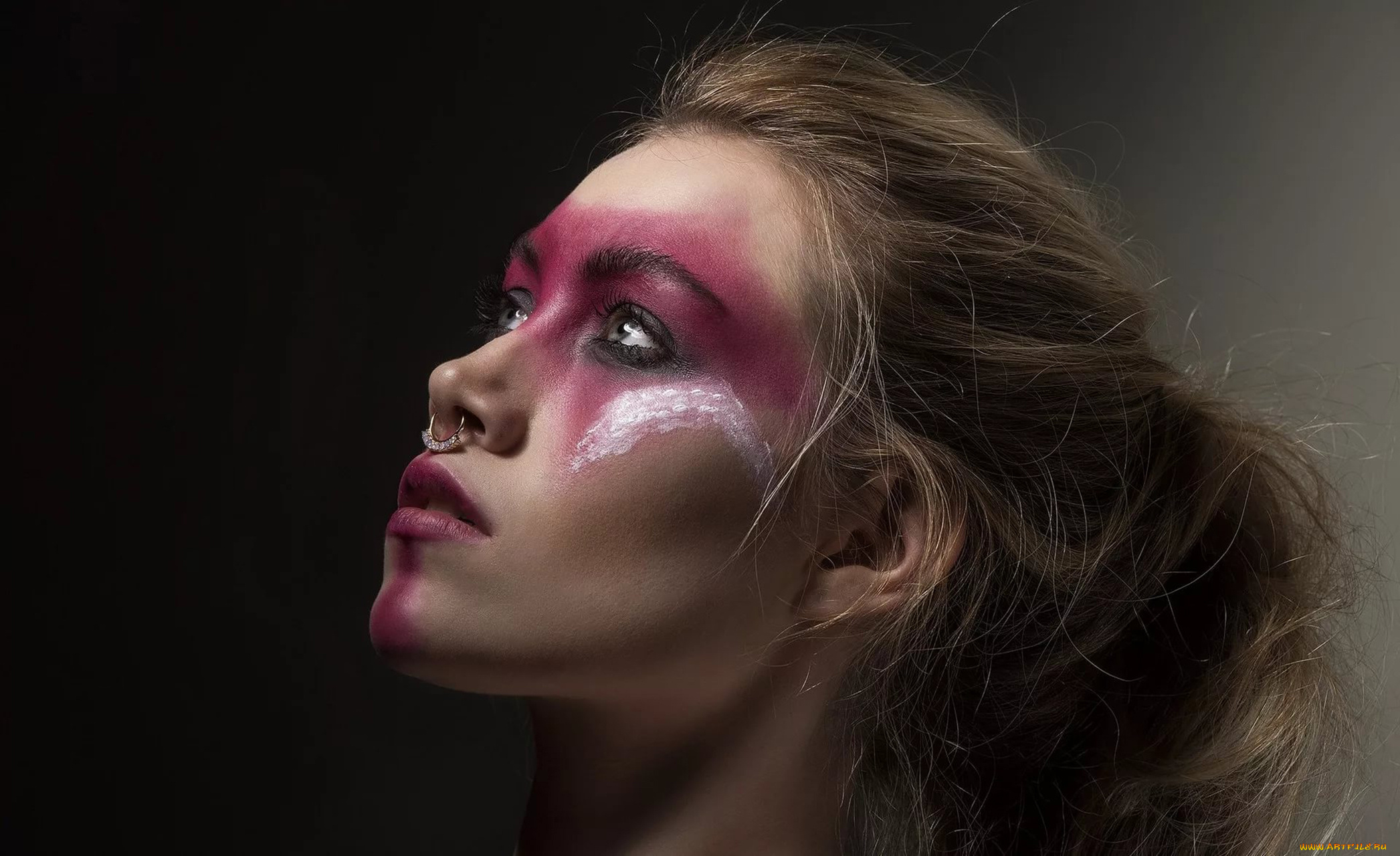 девушки, scarlett, jane, блондинка, модель, пирсинг, красотка, девушка, взгляд, макияж, портрет, лицо