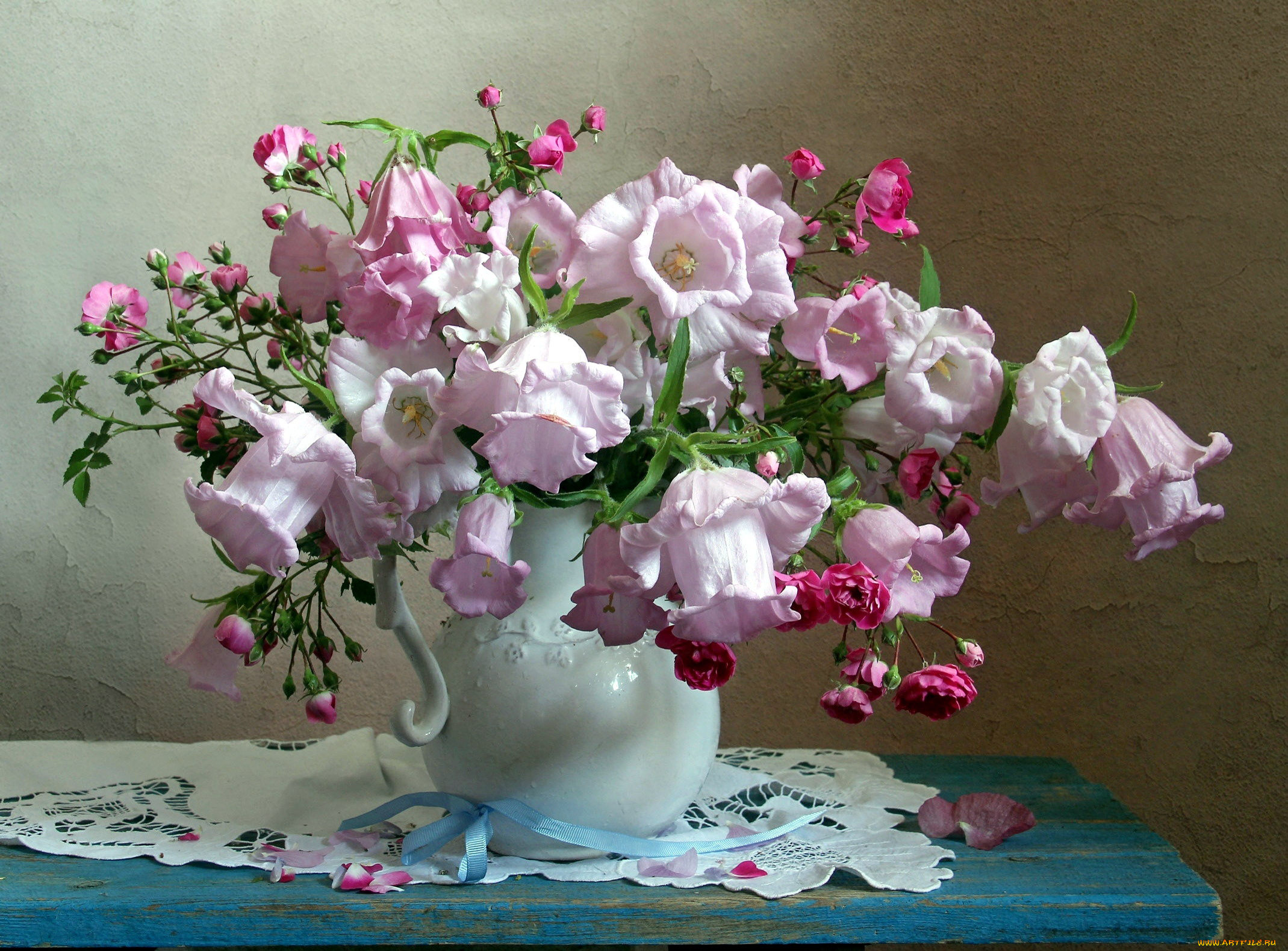 цветы, букеты, , композиции, розы, колокольчики