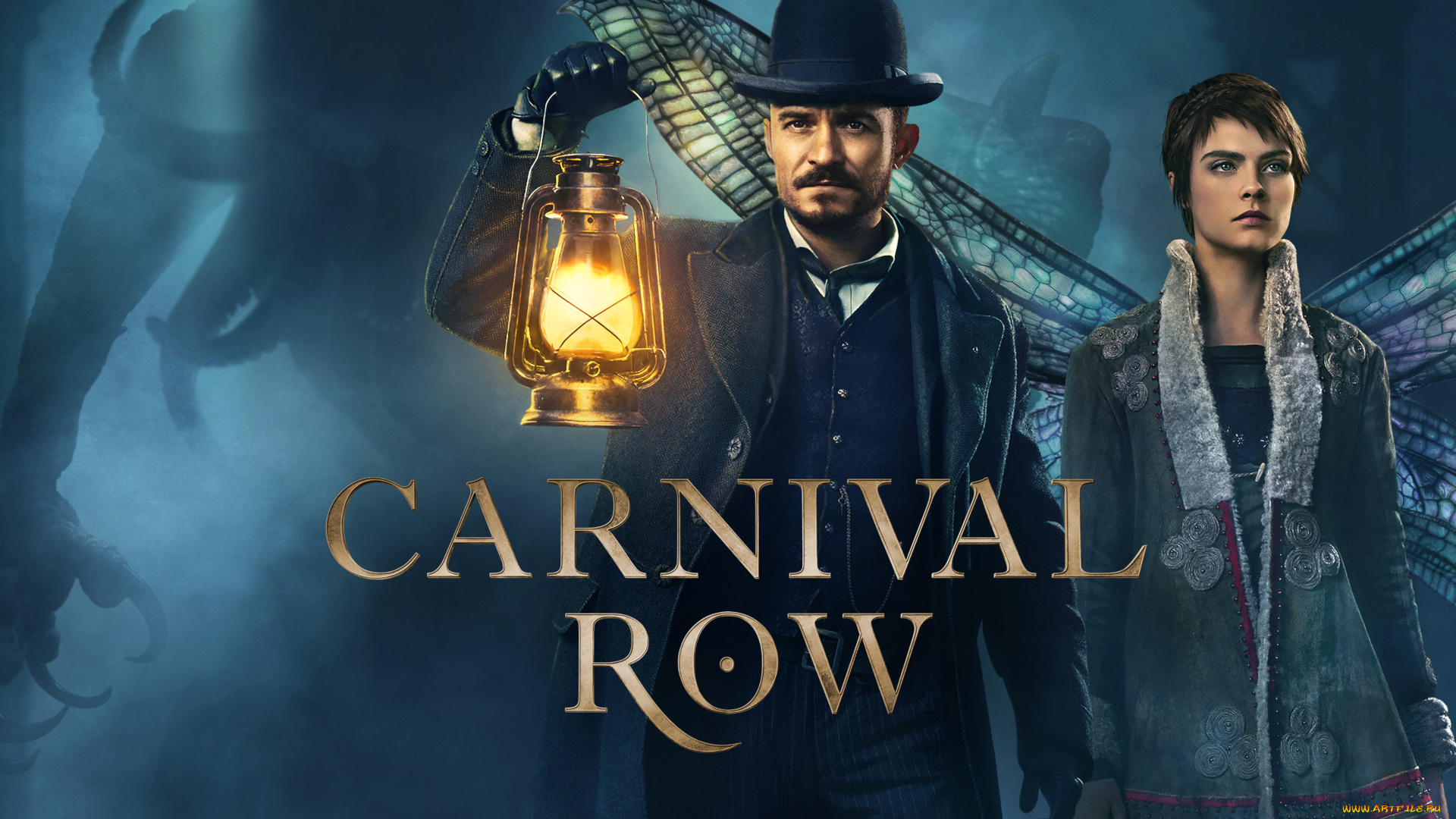 carnival, row, , сериал, 2019, кино, фильмы, -unknown, , другое, сarnival, row, сериал, второй, сезон, постер, фэнтези, триллер, драма, криминал, детектив, prime, video, орландо, блум, кара, делевинь