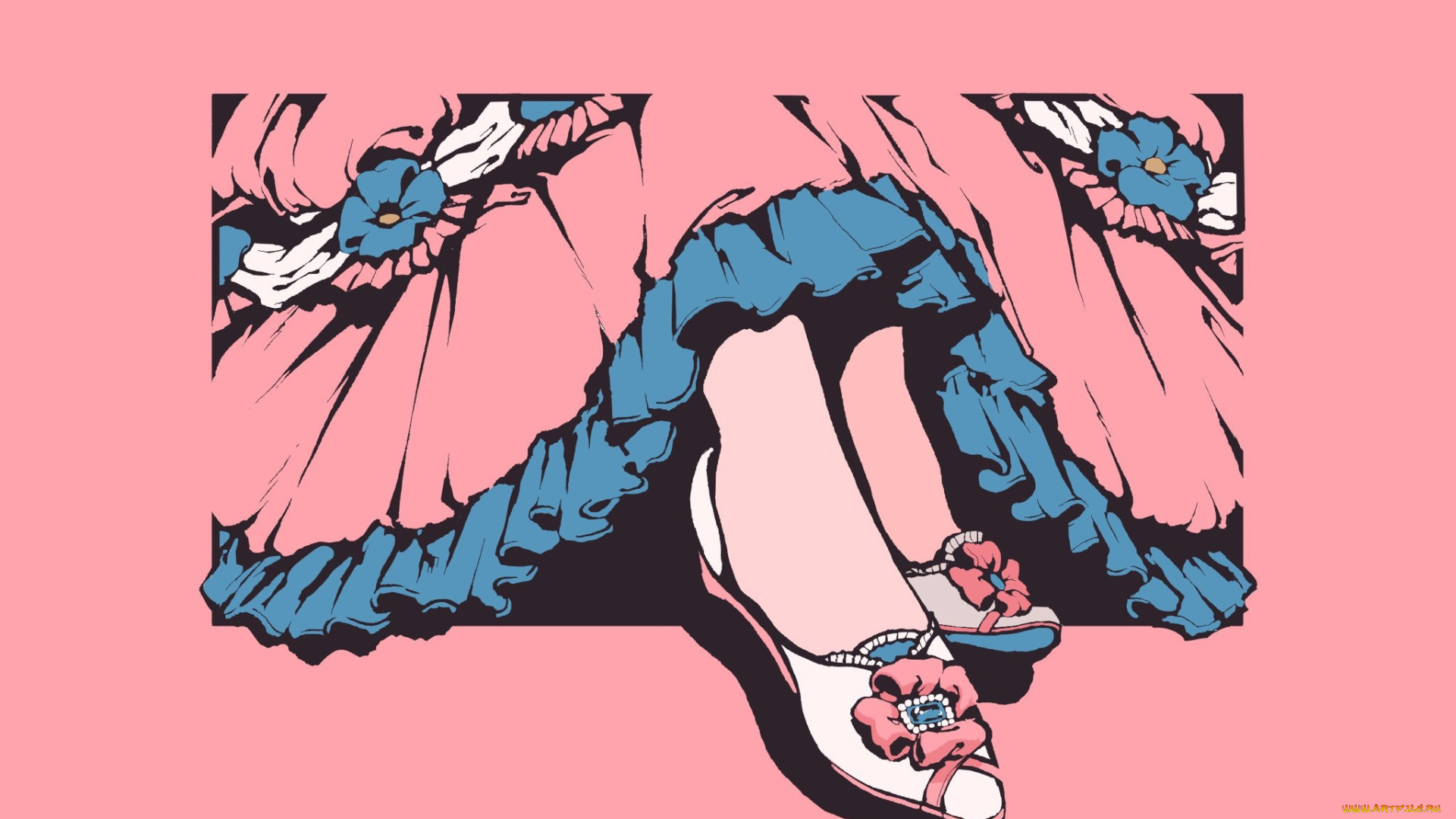 рисованное, люди, платье, ноги, туфли