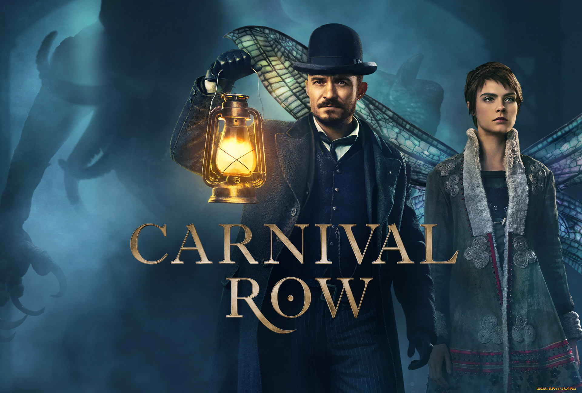 carnival, row, , сериал, 2019, кино, фильмы, -unknown, , другое, сarnival, row, сериал, второй, сезон, постер, фэнтези, триллер, драма, криминал, детектив, prime, video, орландо, блум, кара, делевинь