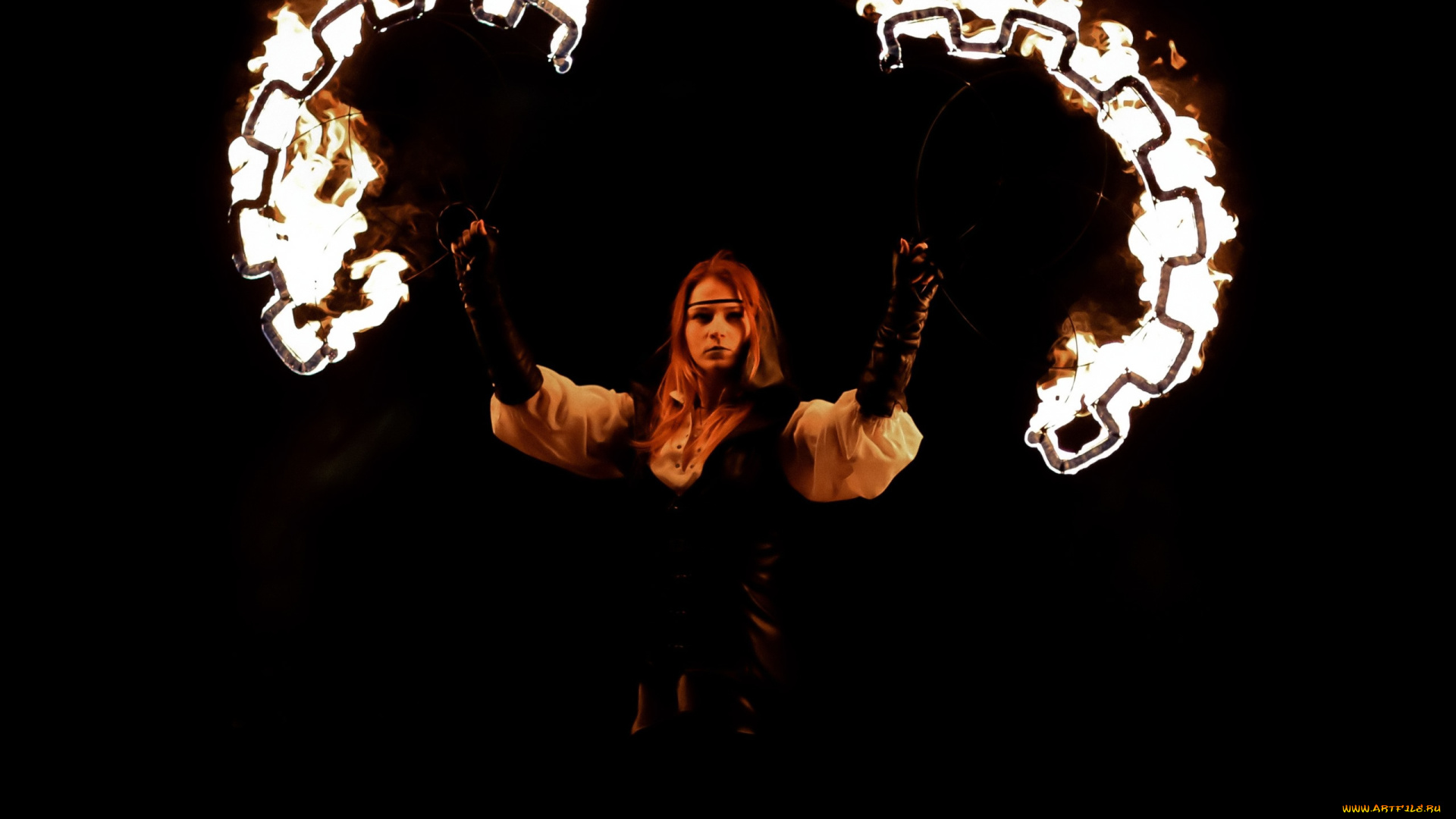 девушки, ира, сокол, рыжая, наряд, огонь