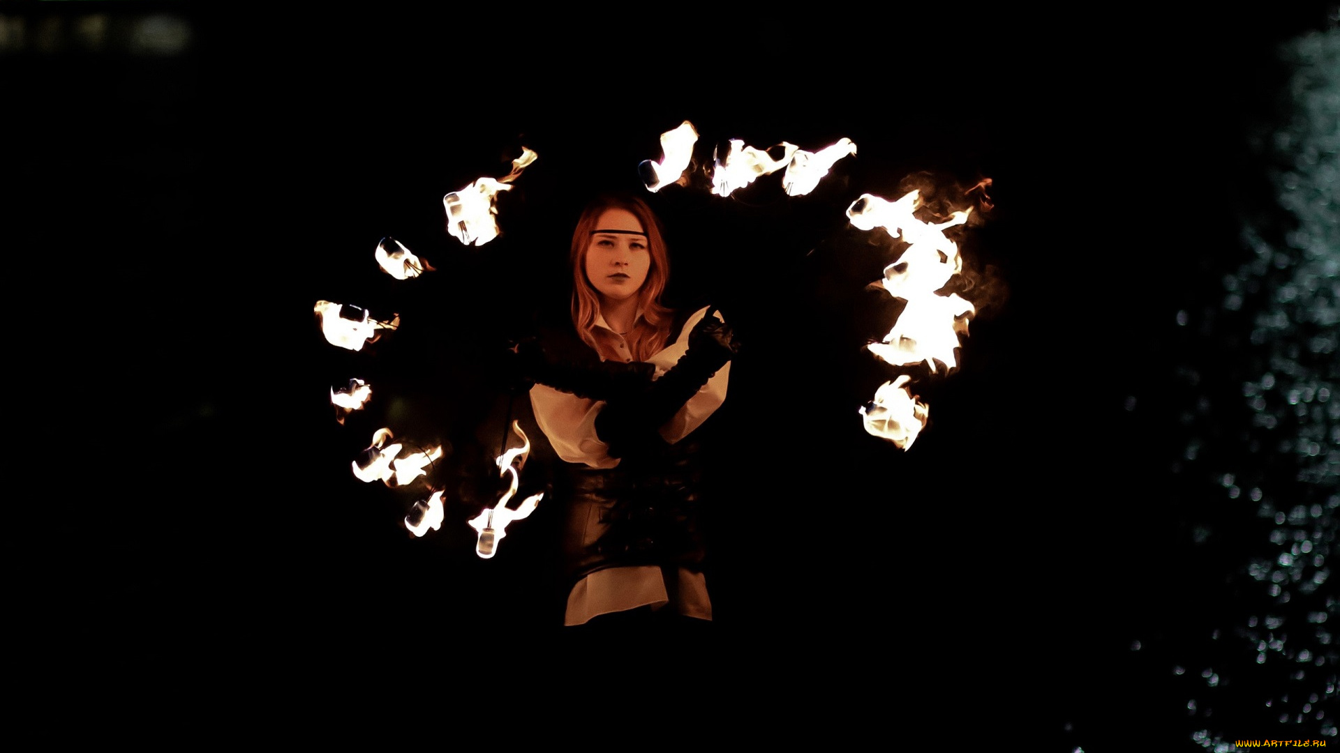 девушки, ира, сокол, рыжая, наряд, огонь