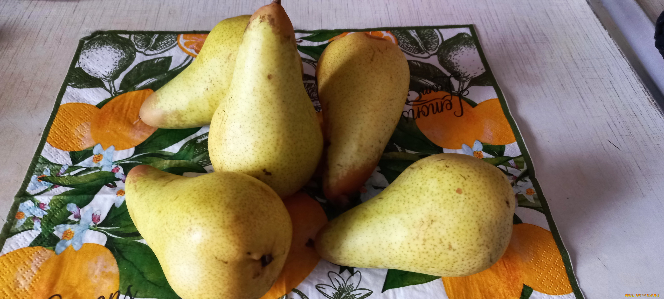 еда, груши, желтые, спелые