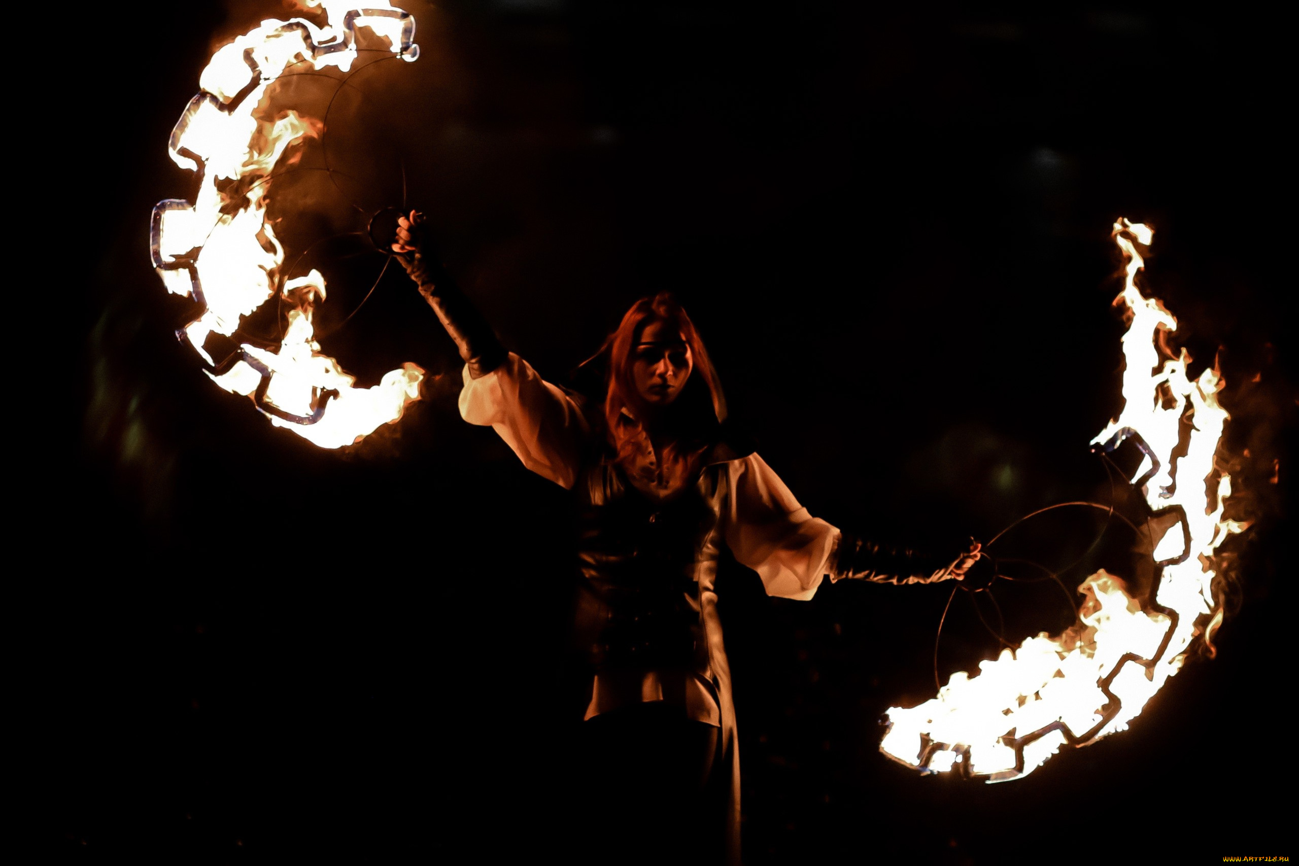 девушки, ира, сокол, рыжая, наряд, огонь