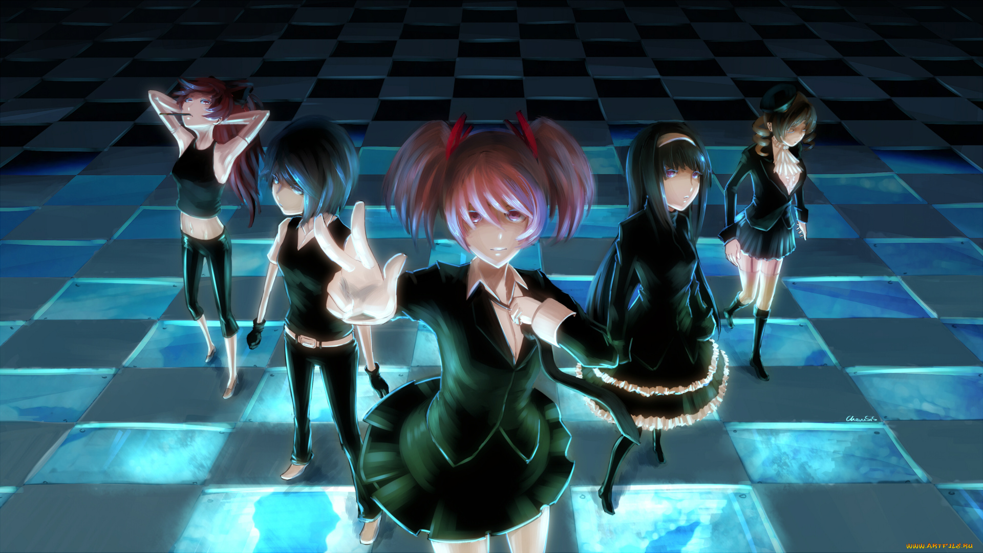 аниме, mahou, shoujo, madoka, magika, tomoe, mami, akemi, homura, kaname, sakura, kyouko, miki, sayaka, magica