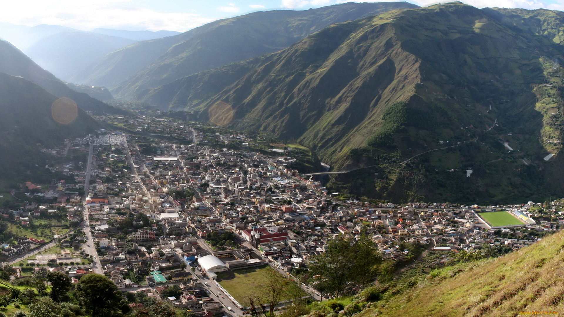 эквадор, городок, баньос, города, панорамы
