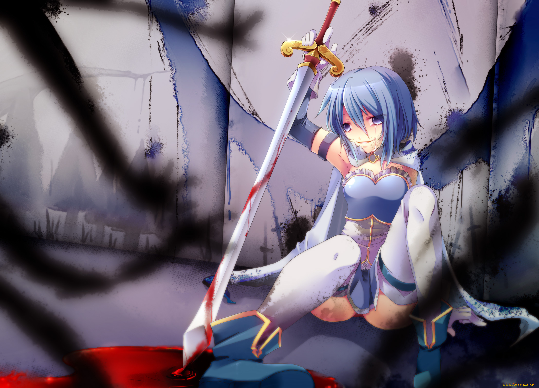 аниме, mahou, shoujo, madoka, magika, miki, sayaka, magica