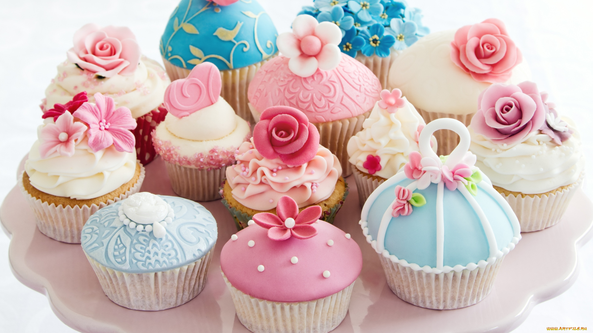 еда, пирожные, кексы, печенье, формы, крем, десерт, цветы, сердечко
