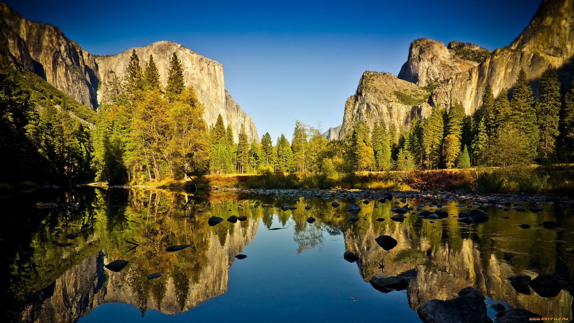 природа, реки, озера, горы, скалы, камни, лес, река, осень, краски