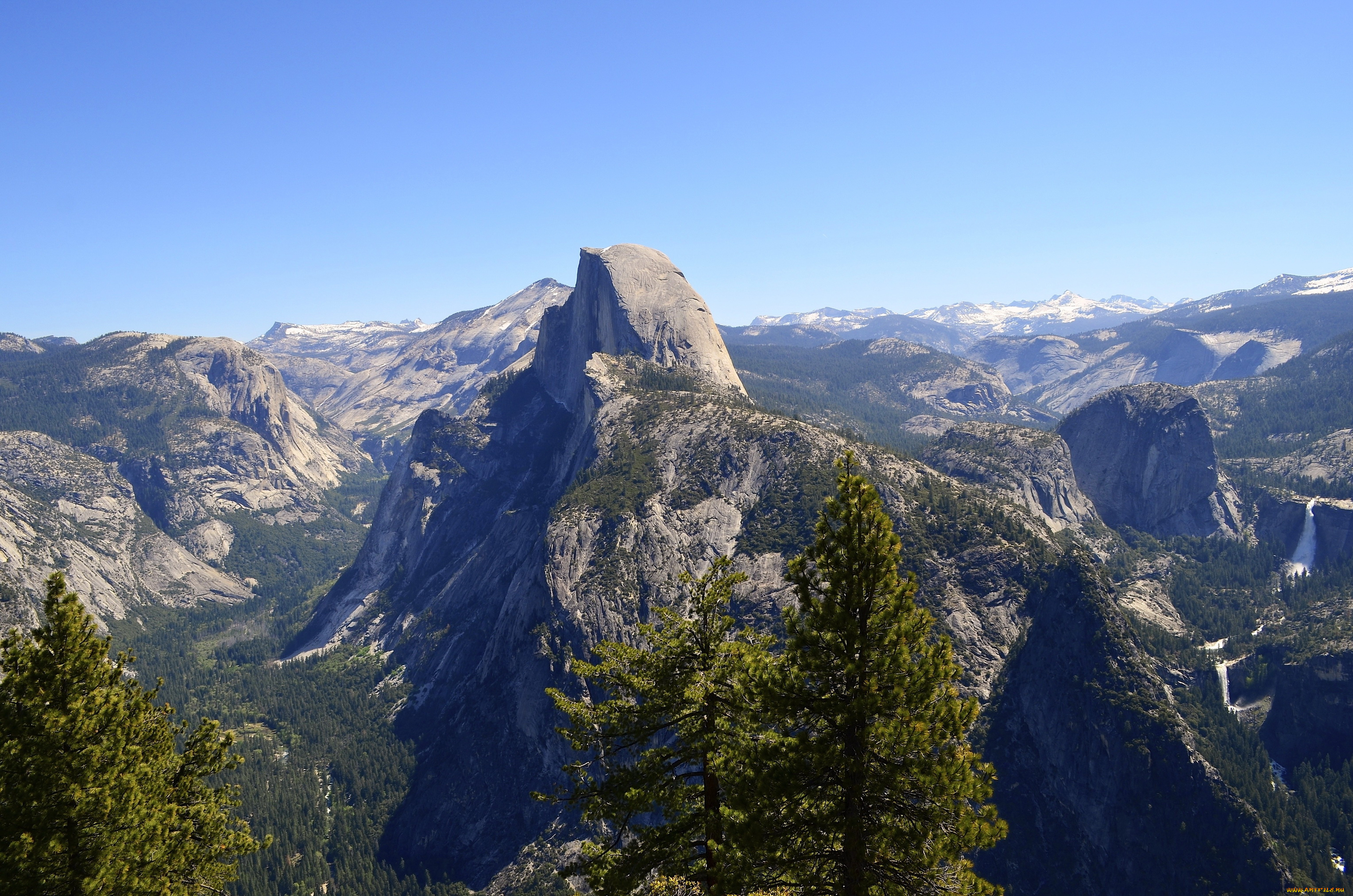yosemite, national, park, природа, горы, лес, парк