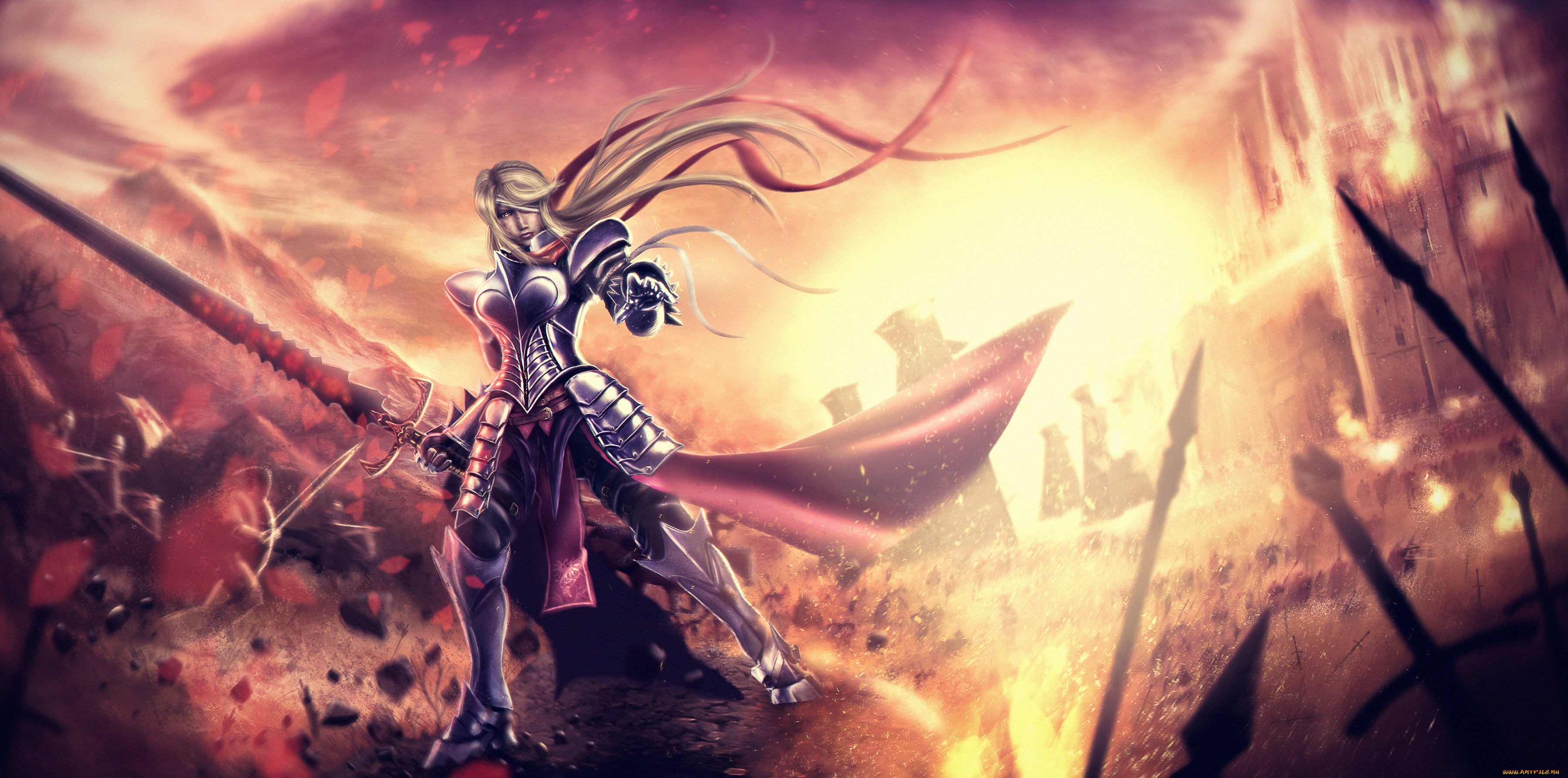 фэнтези, девушки, меч