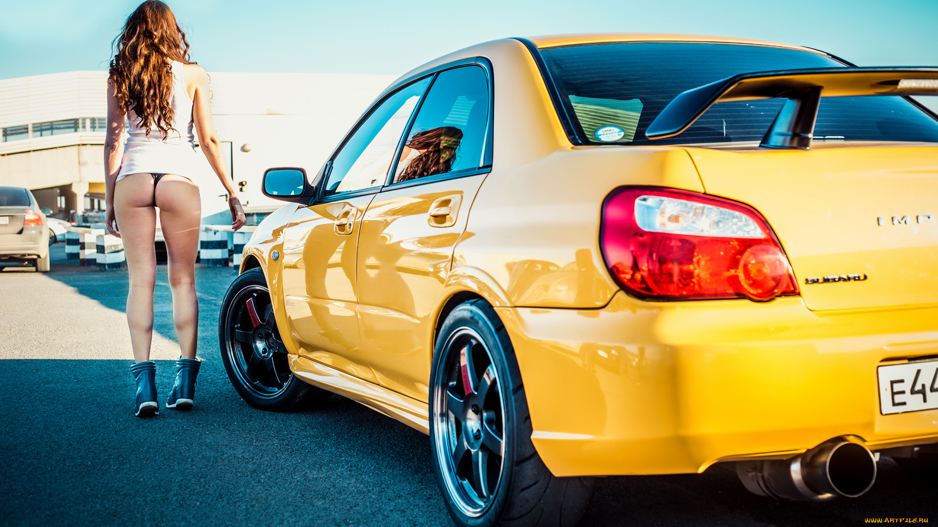 автомобили, -авто, с, девушками, subaru, impreza