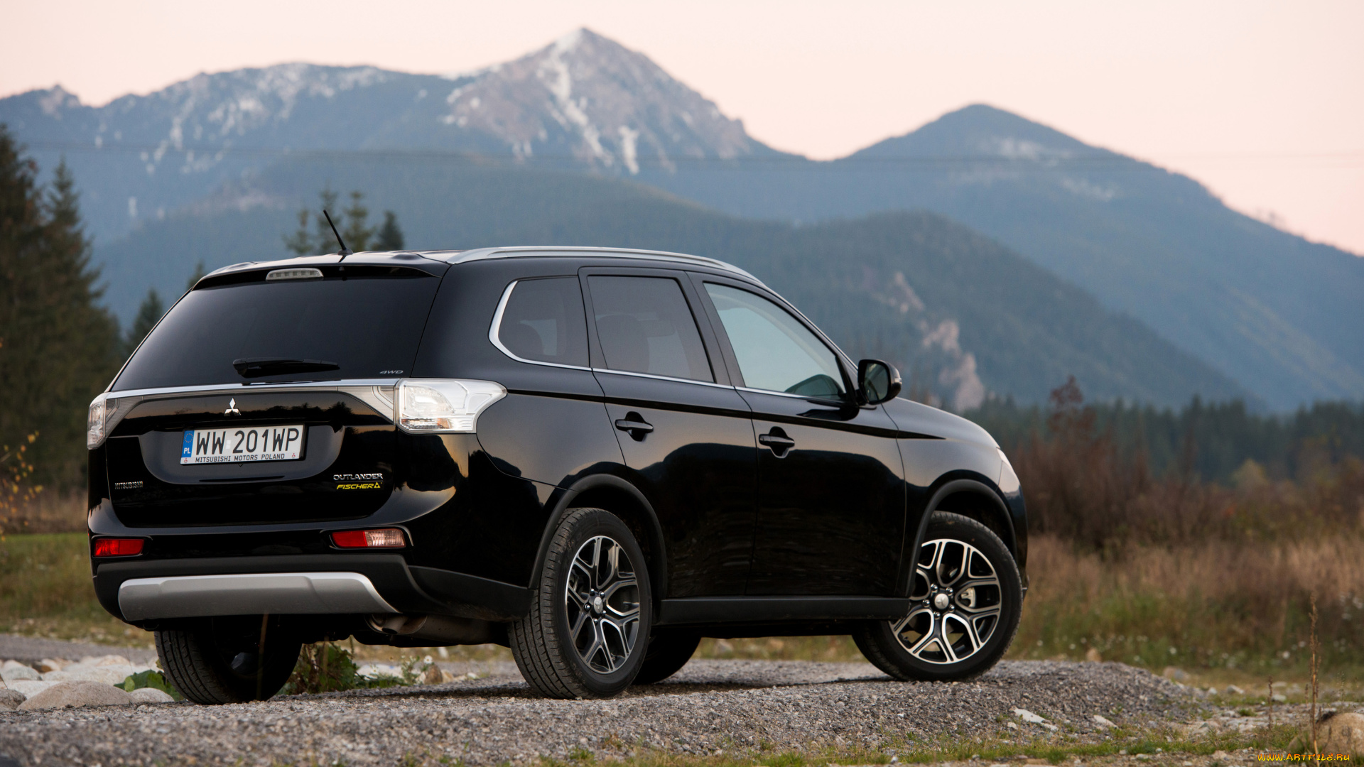 автомобили, mitsubishi, темный, 2014г, fisсher, outlander