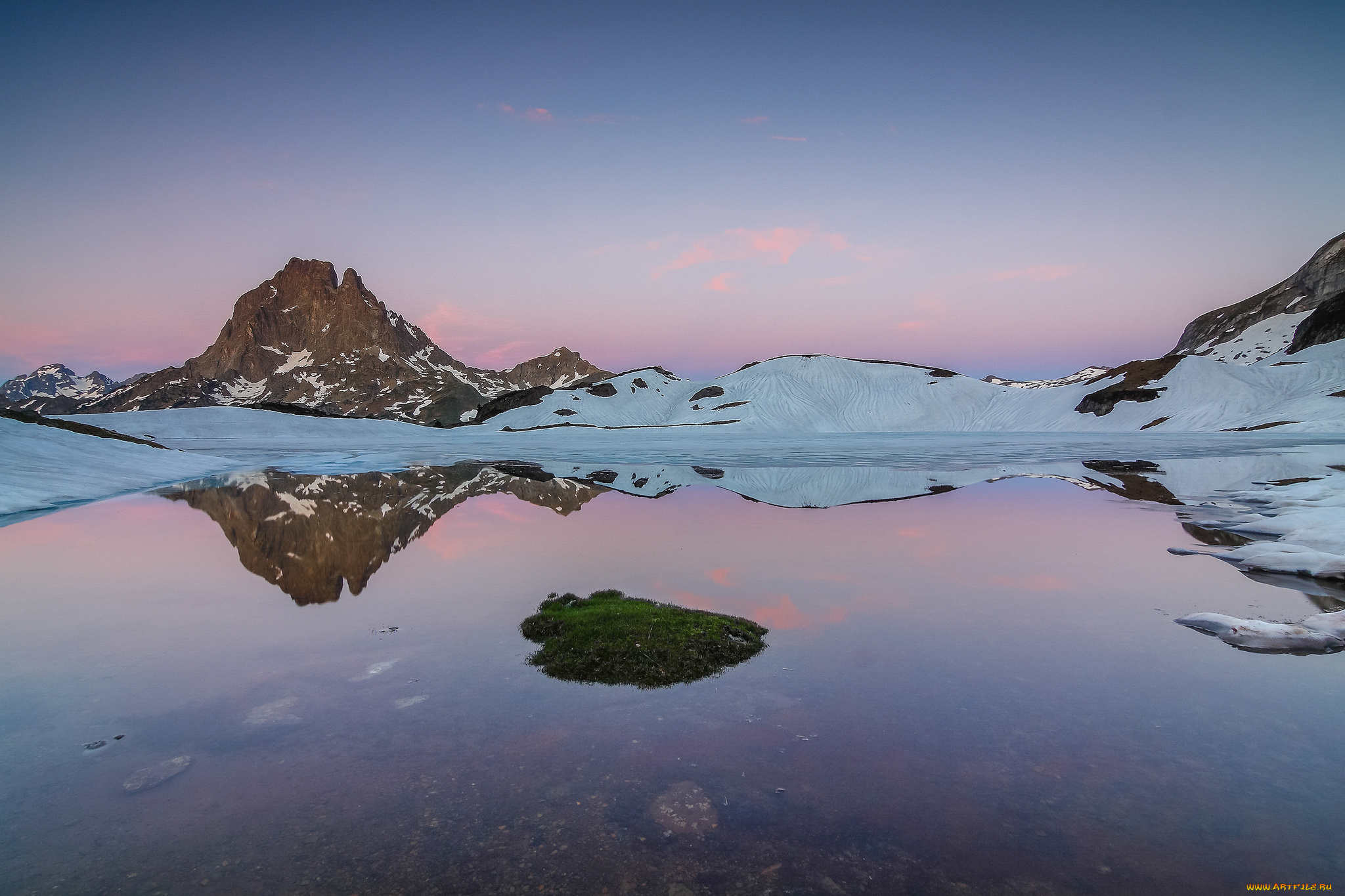 природа, реки, озера, облака, отражение, озеро, небо, утро, горы, пейзаж, igor, galarza