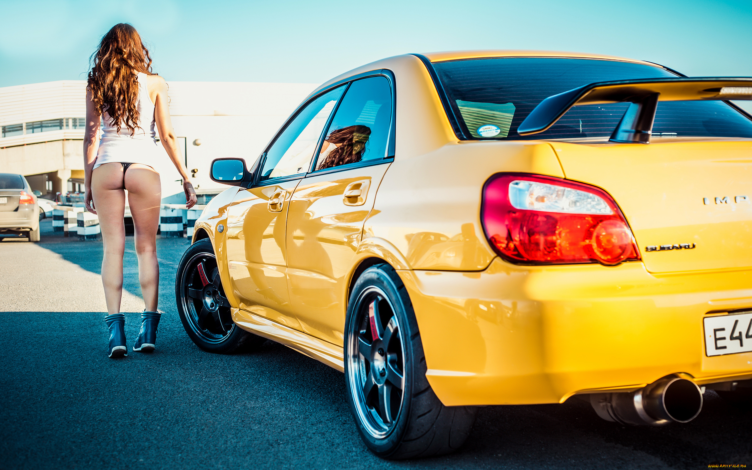 автомобили, -авто, с, девушками, subaru, impreza