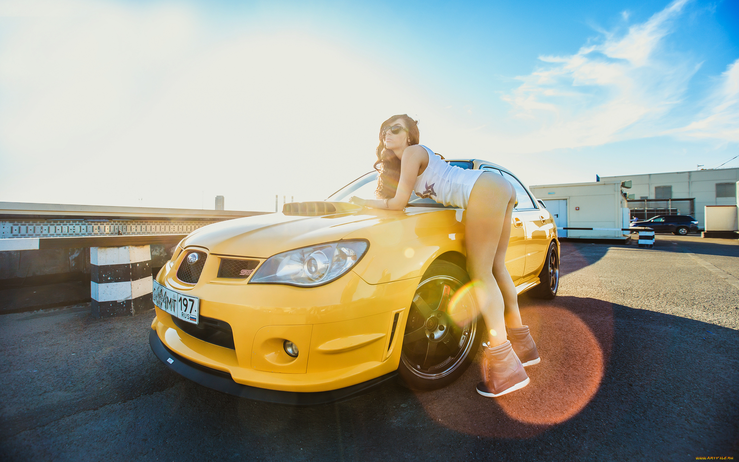 автомобили, -авто, с, девушками, subaru, impreza