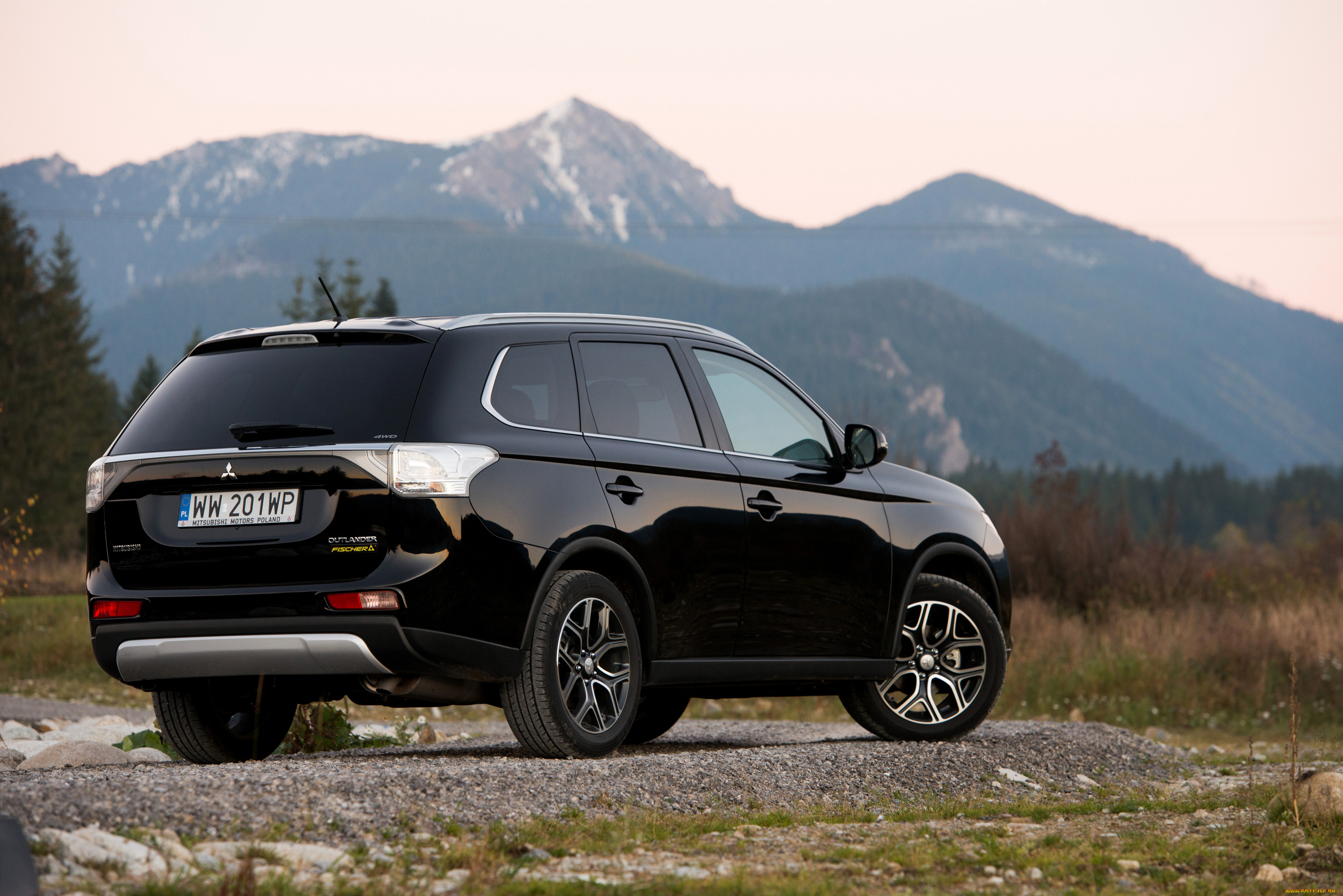 автомобили, mitsubishi, темный, 2014г, fisсher, outlander