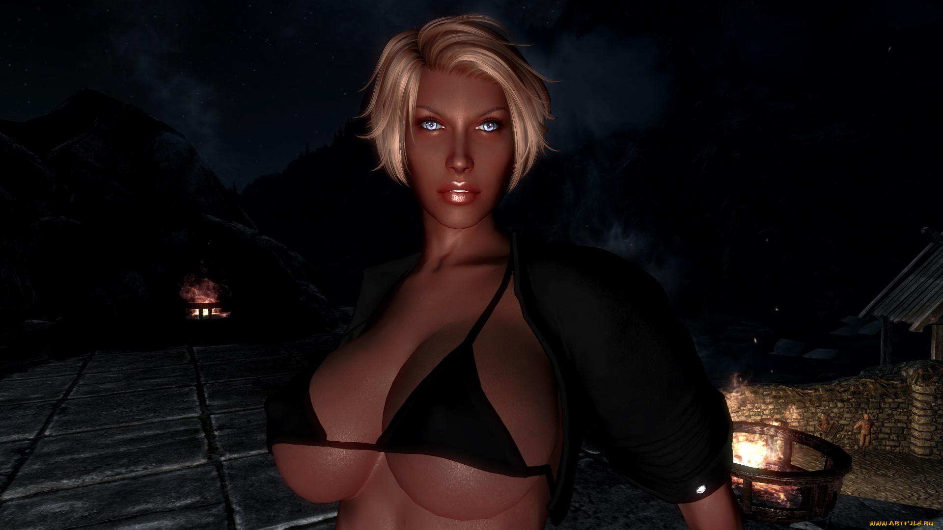 3д, графика, фантазия, , fantasy, девушка, взгляд, фон