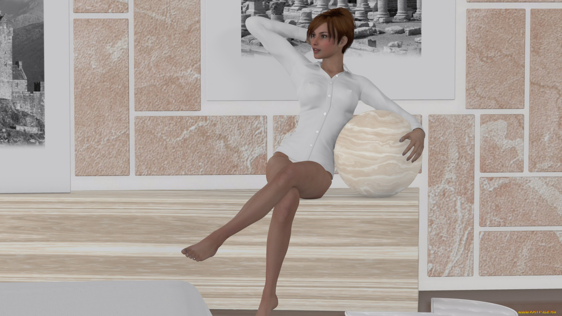 3д, графика, люди, , people, девушка, взгляд, фон