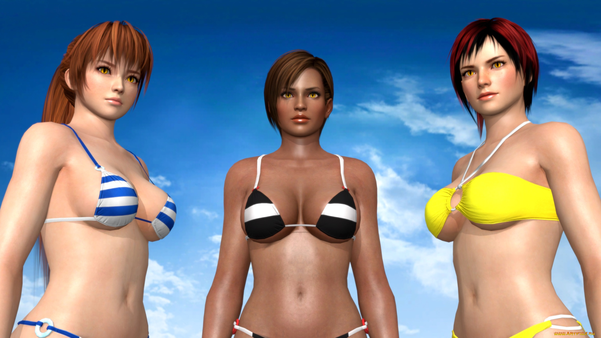 3д, графика, люди, , people, девушки, фон, взгляд