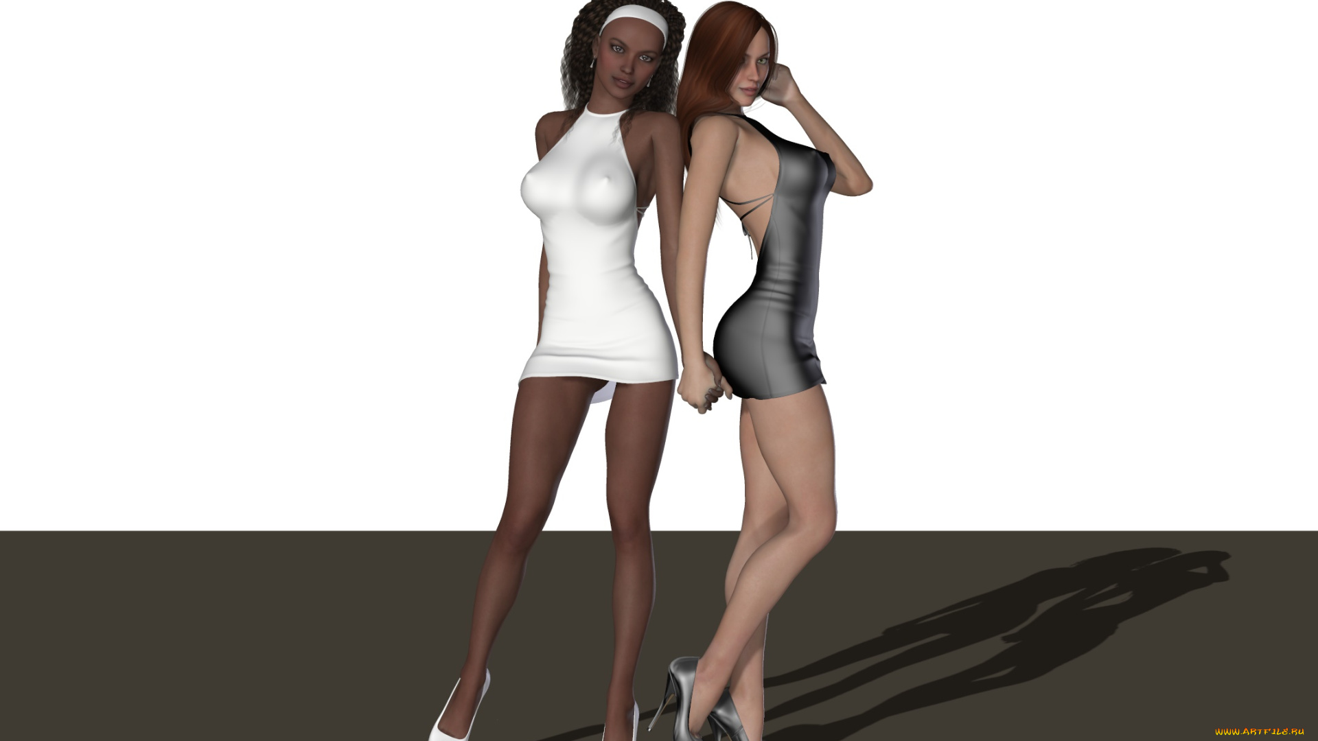 3д, графика, люди, , people, фон, взгляд, девушки