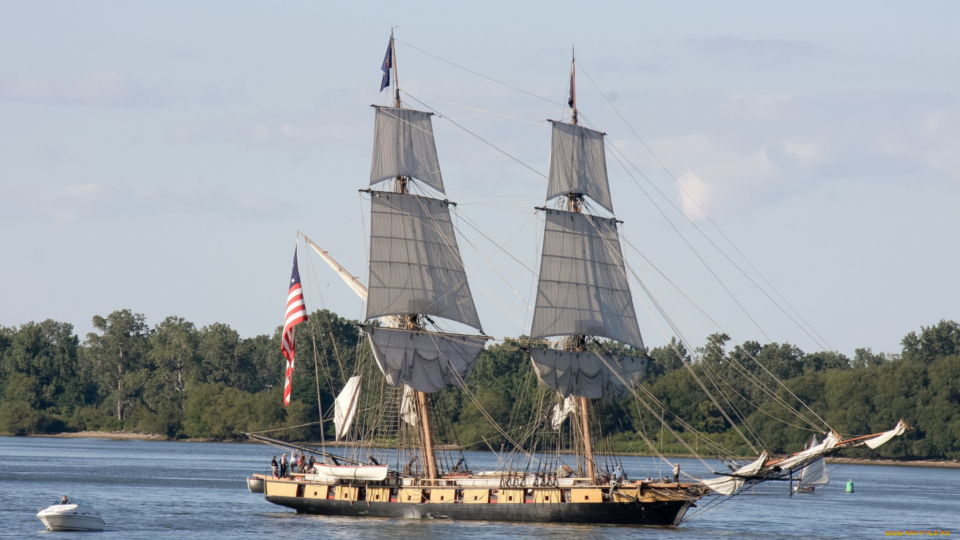 brig, niagara, корабли, парусники, мачты, море