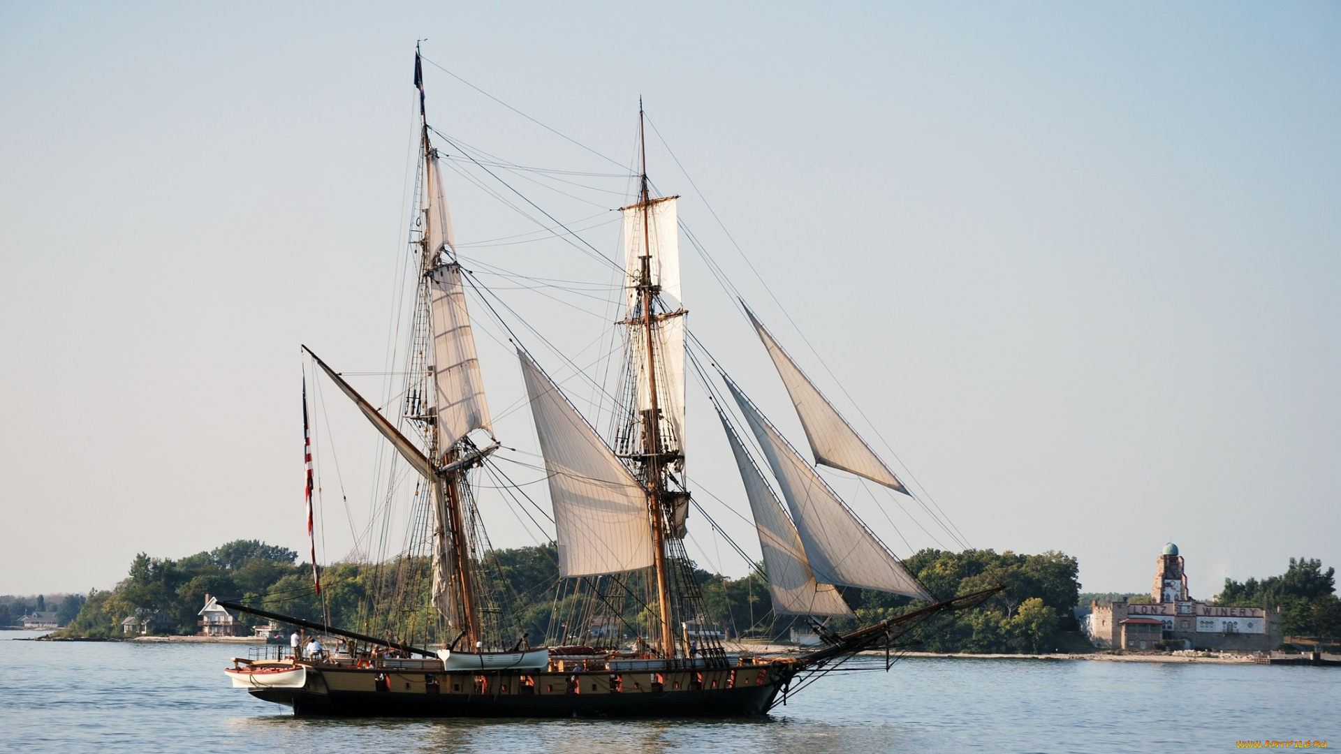 корабли, парусники, мачты, море