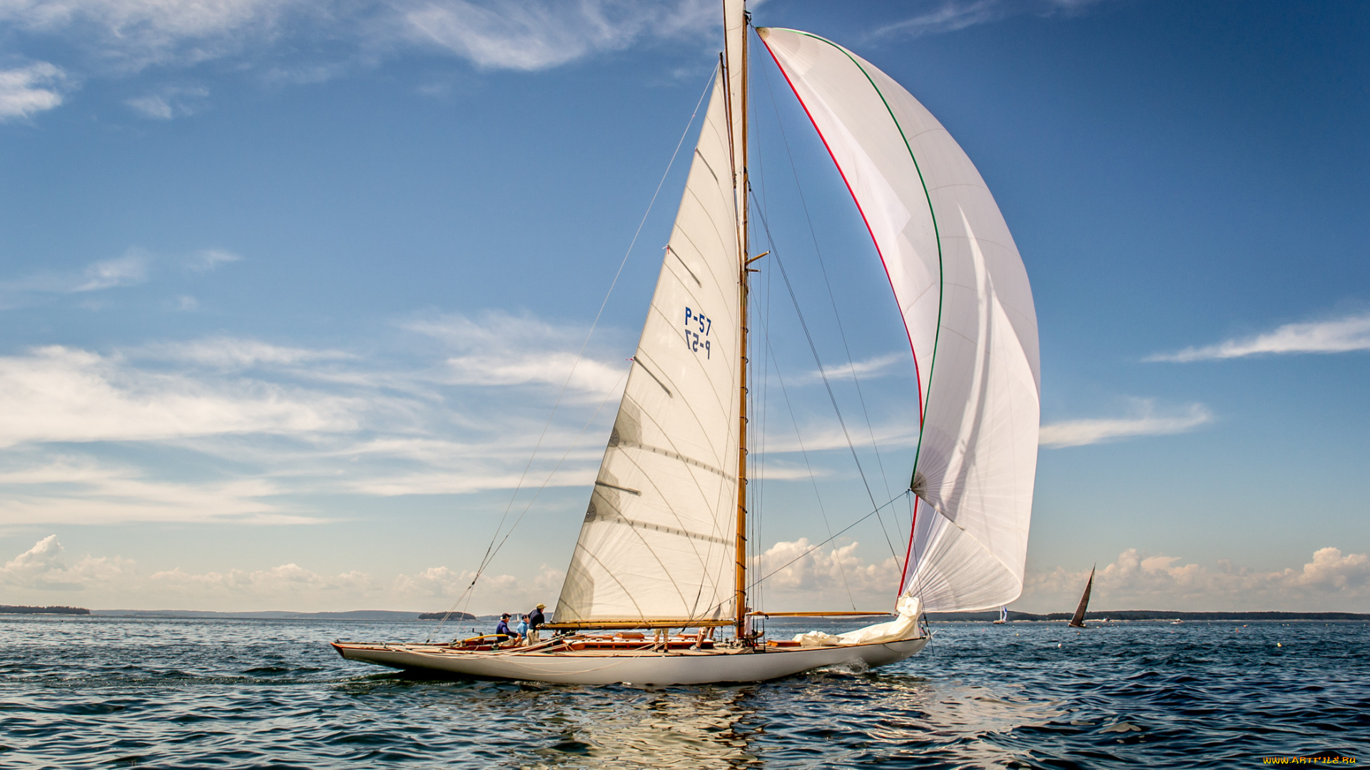 корабли, Яхты, мачты, море