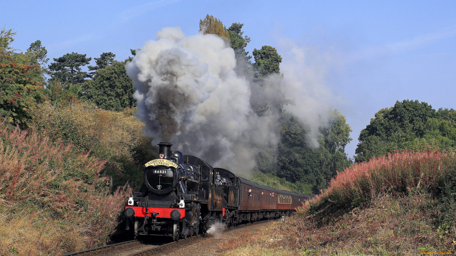 техника, паровозы, дорога, рельсы, железная, паровоз