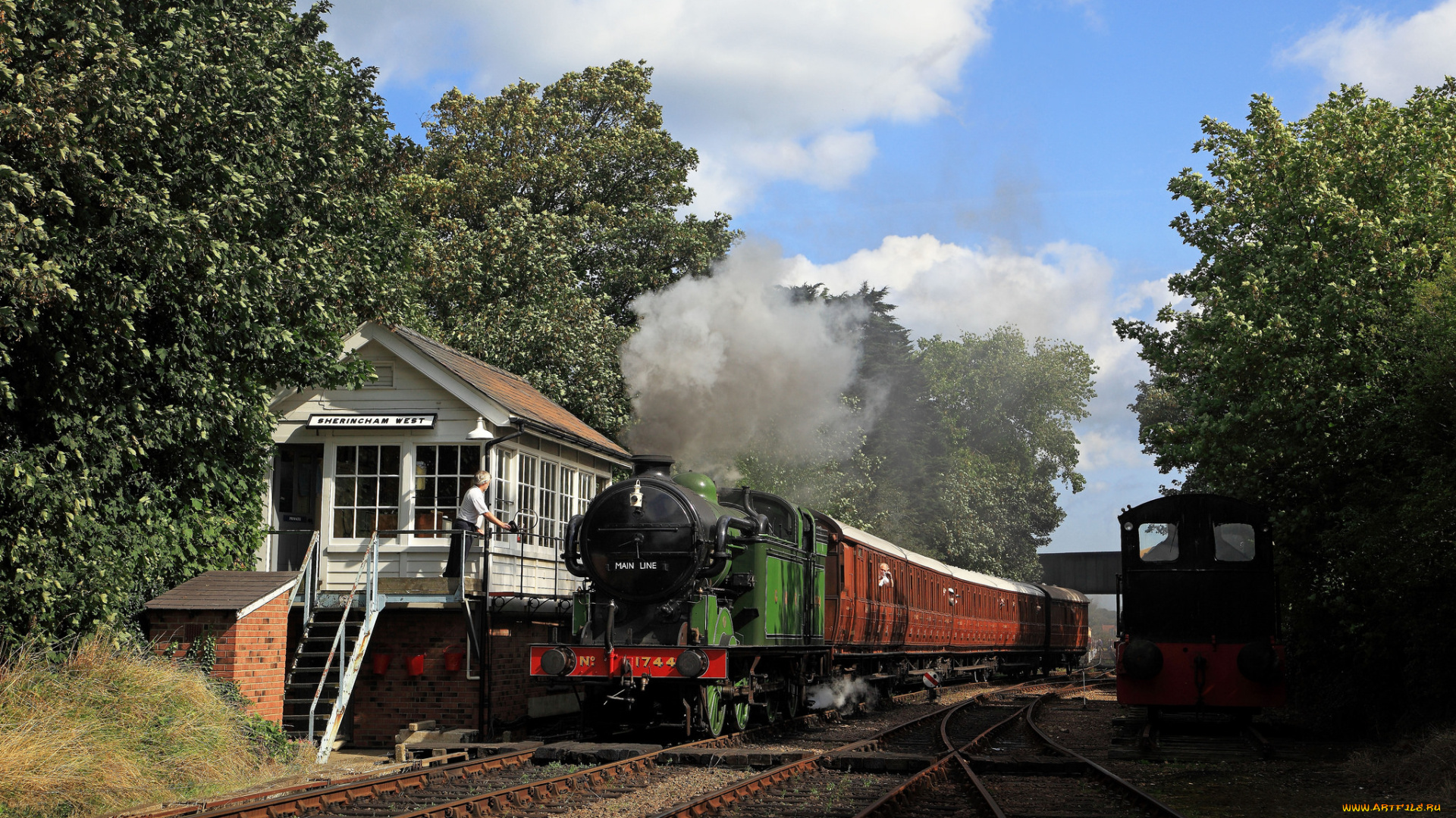техника, паровозы, дорога, железная, паровоз, рельсы