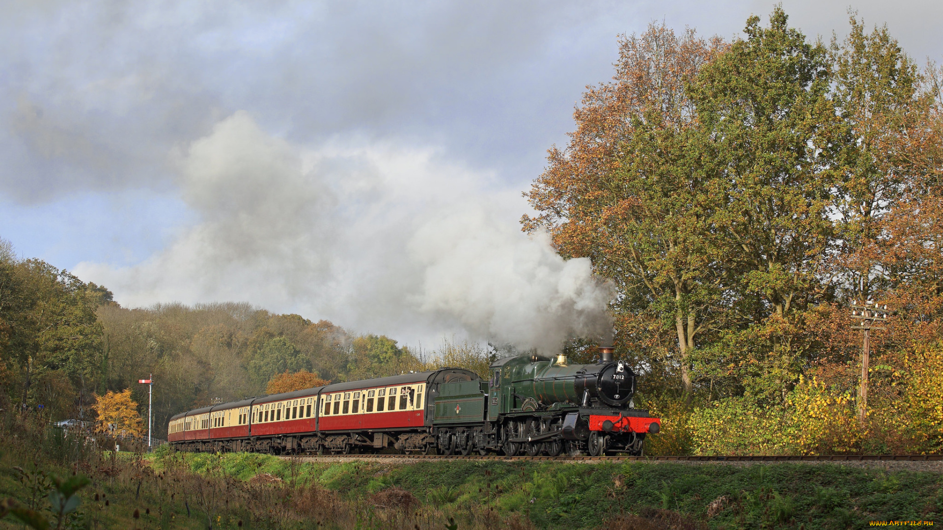 техника, паровозы, дорога, железная, паровоз, рельсы
