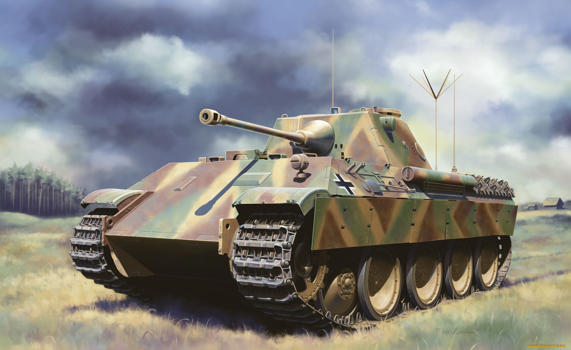 рисованное, армия, танк