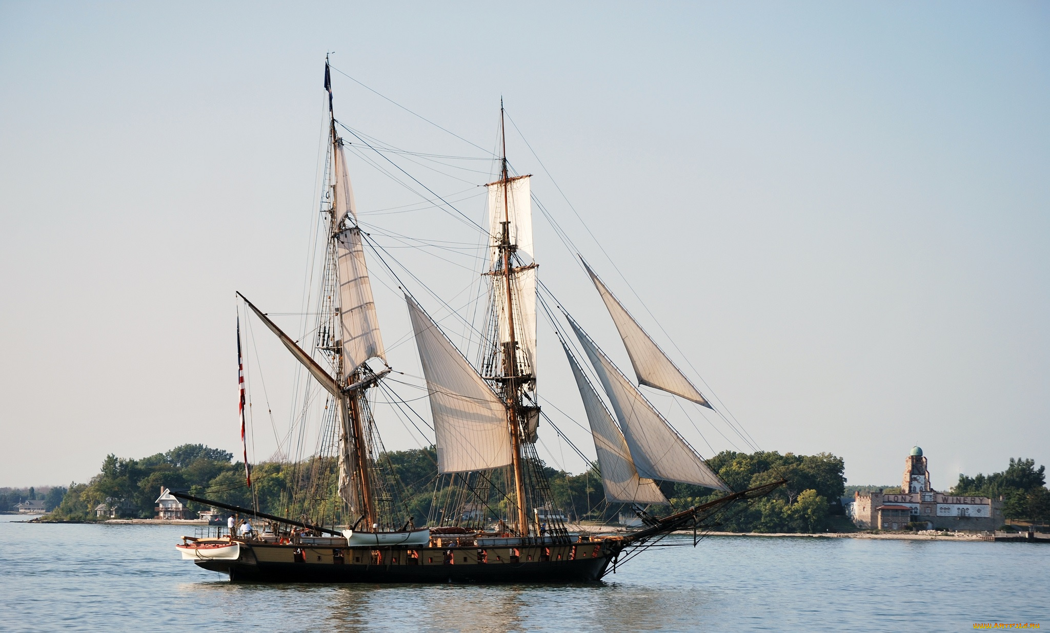 корабли, парусники, мачты, море