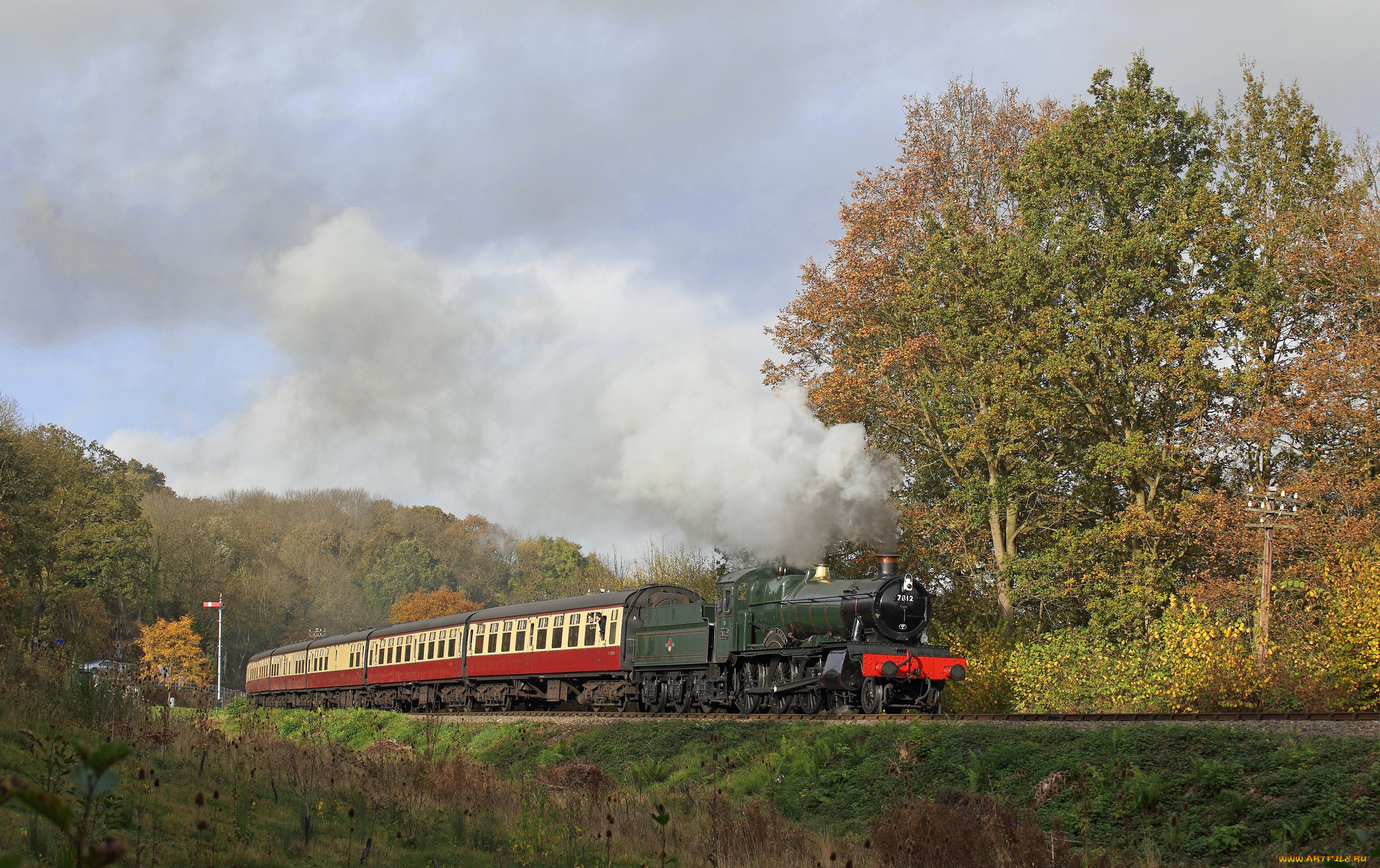 техника, паровозы, дорога, железная, паровоз, рельсы