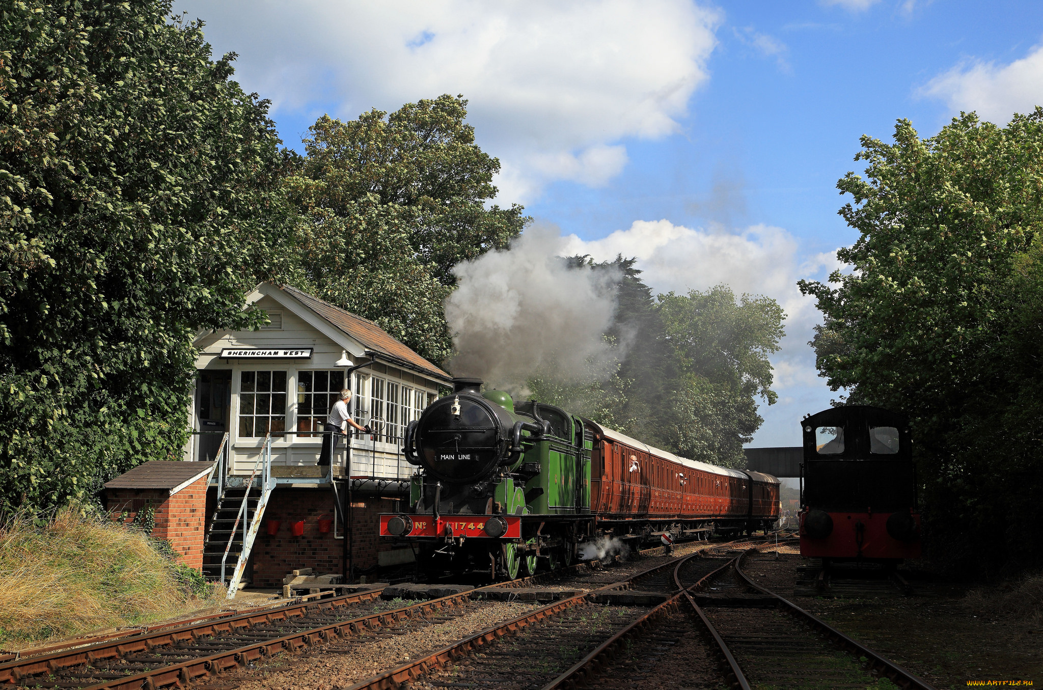 техника, паровозы, дорога, железная, паровоз, рельсы
