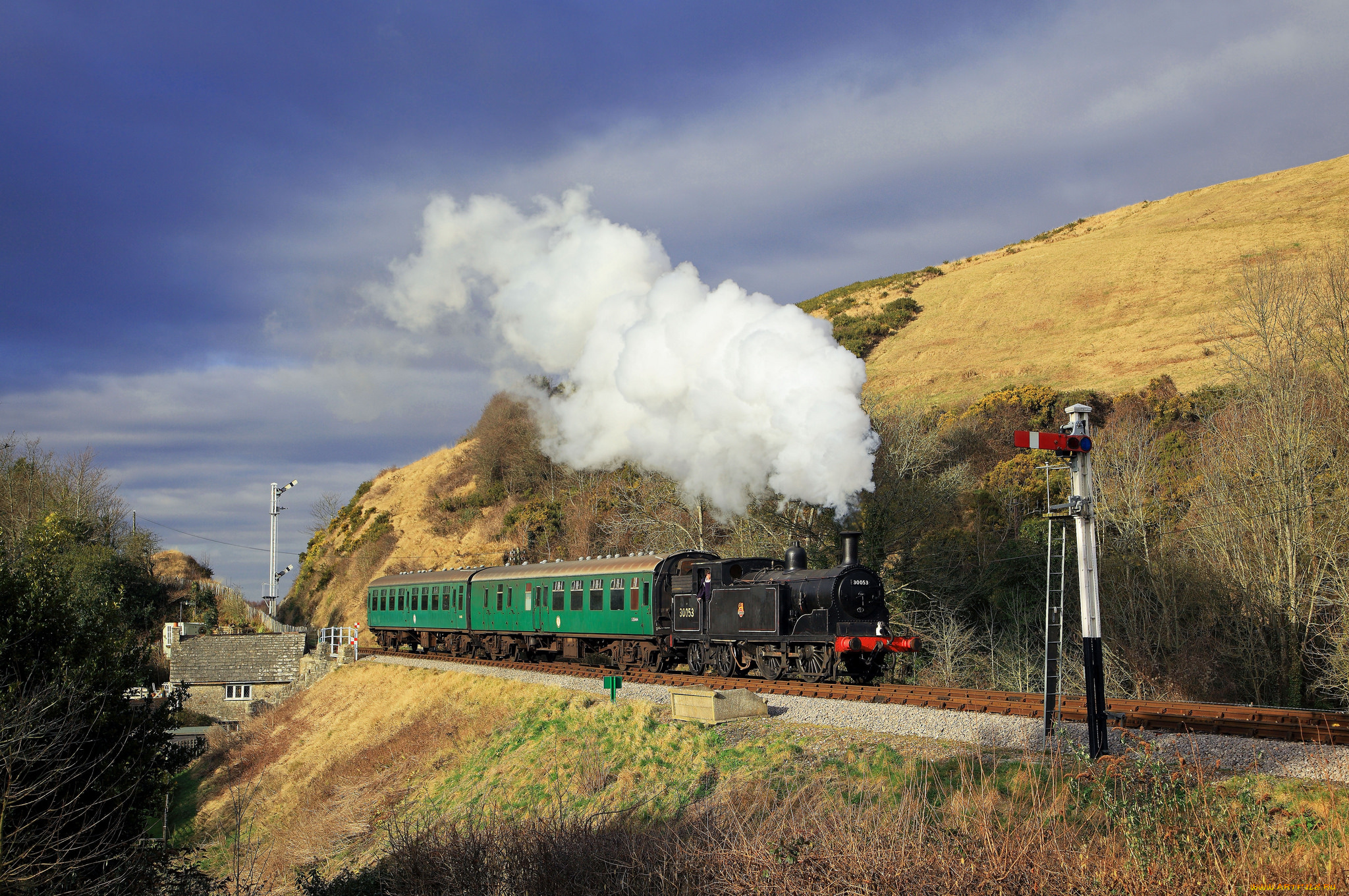 техника, паровозы, паровоз, железная, дорога, рельсы