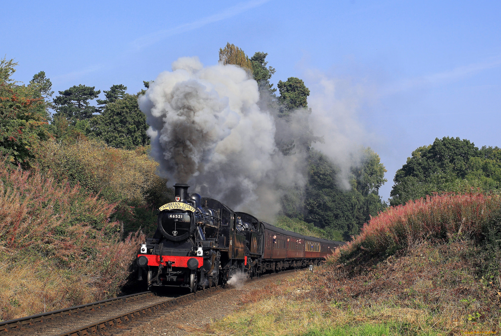 техника, паровозы, дорога, рельсы, железная, паровоз