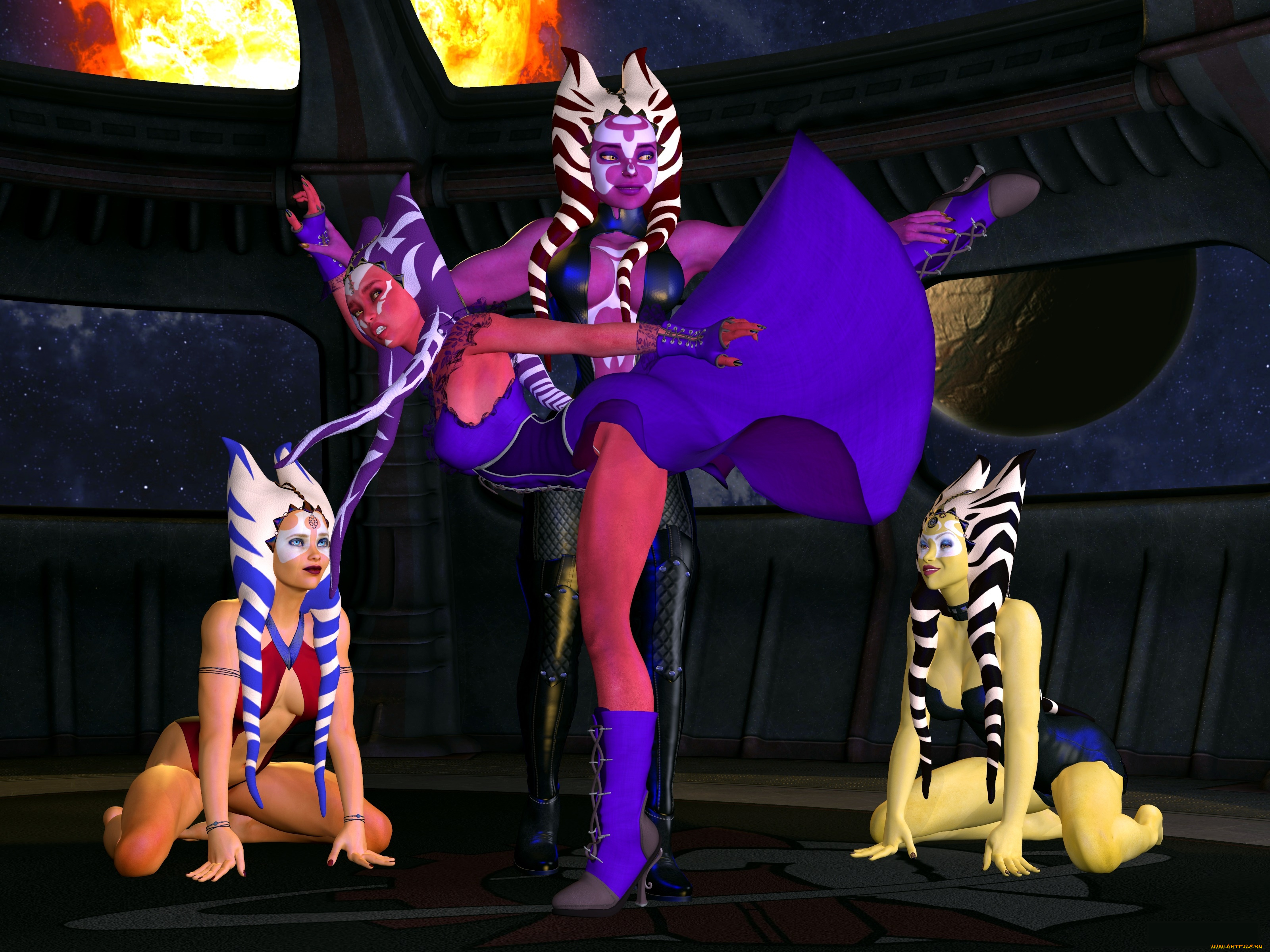 3д, графика, существа, , creatures, халки, фон, взгляд