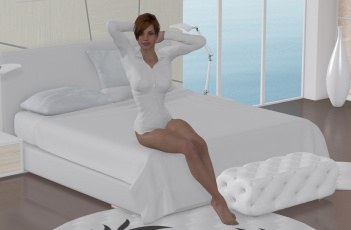 Картинка 3д+графика люди+ people фон взгляд девушка