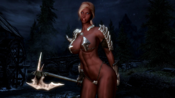 Картинка 3д+графика фантазия+ fantasy девушка взгляд фон оружие