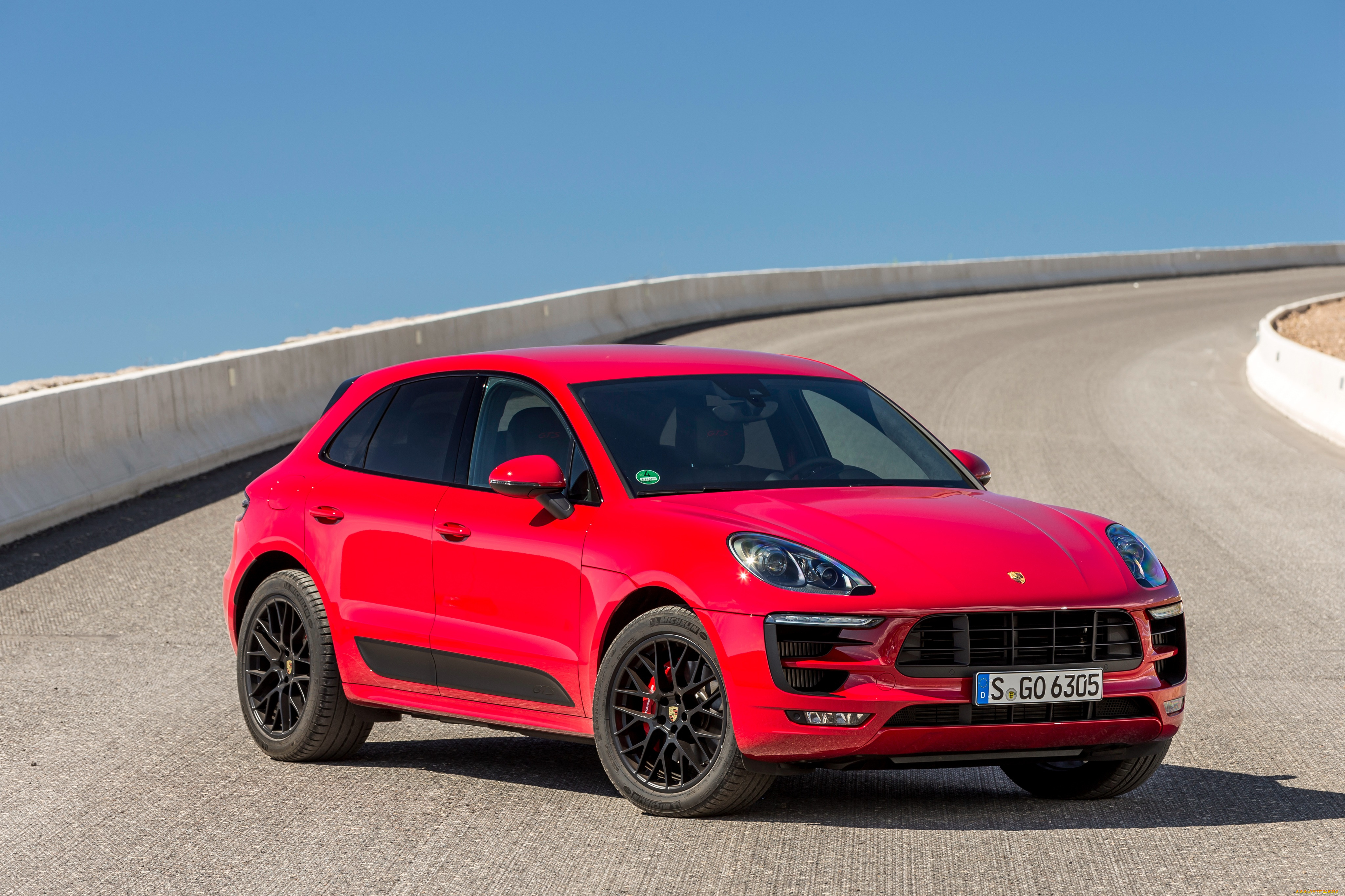 автомобили, porsche, macan, gts, 95b, 2015г, красный