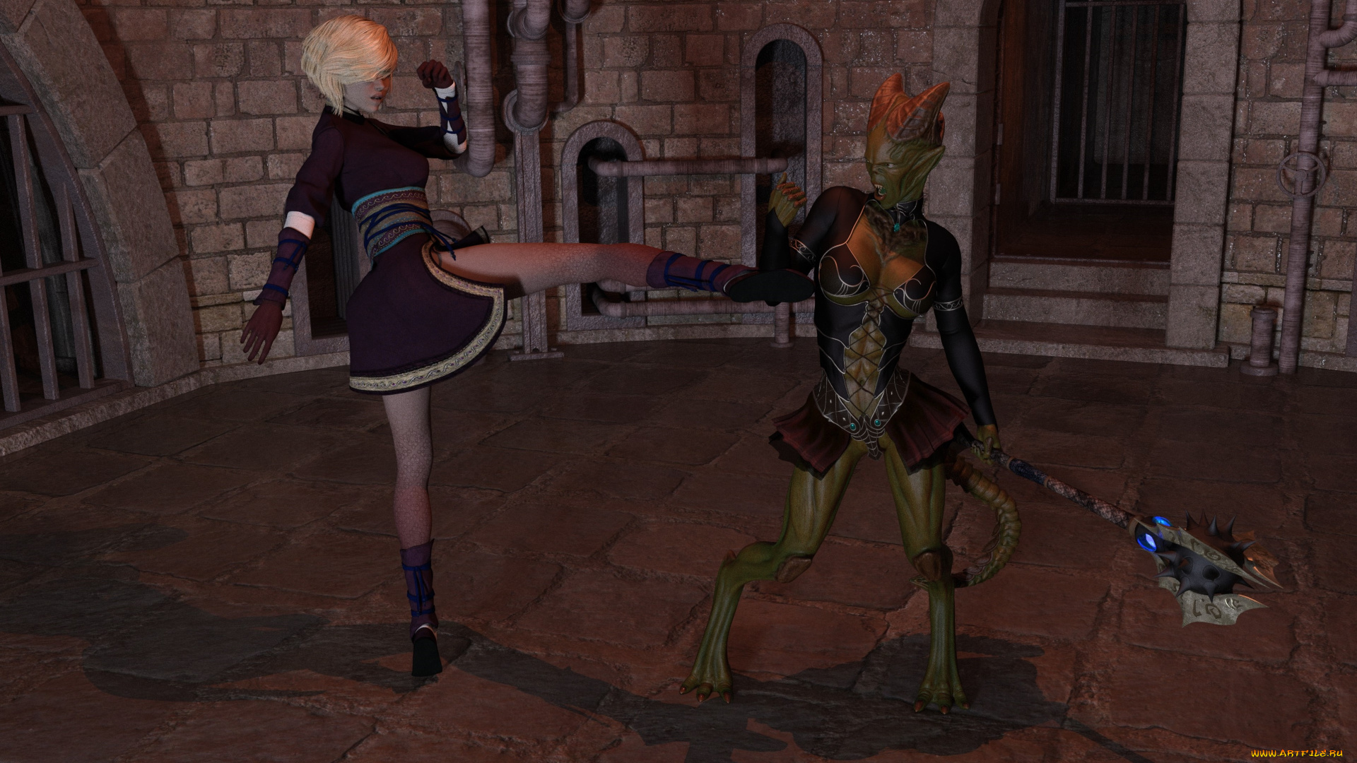 3д, графика, фантазия, , fantasy, девушка, взгляд, фон