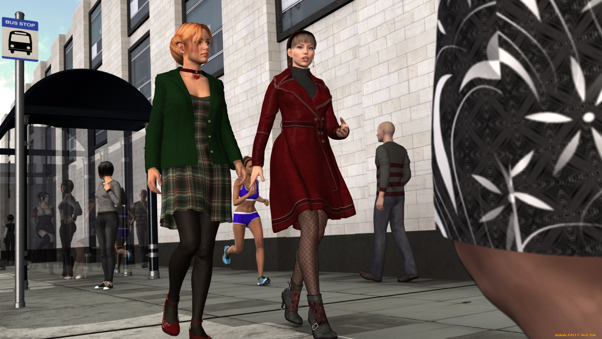 3д, графика, люди, , people, фон, взгляд, девушки