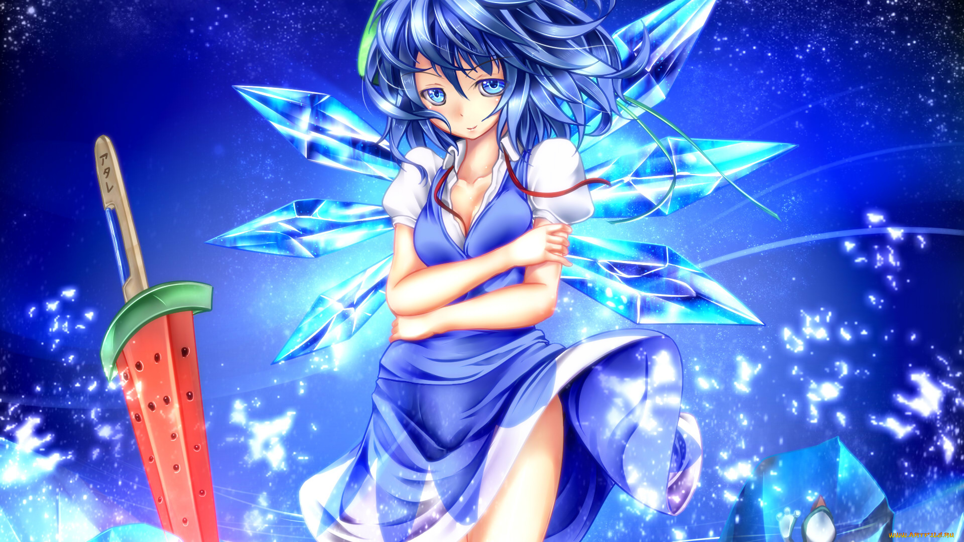 аниме, touhou, девушка, фон, взгляд