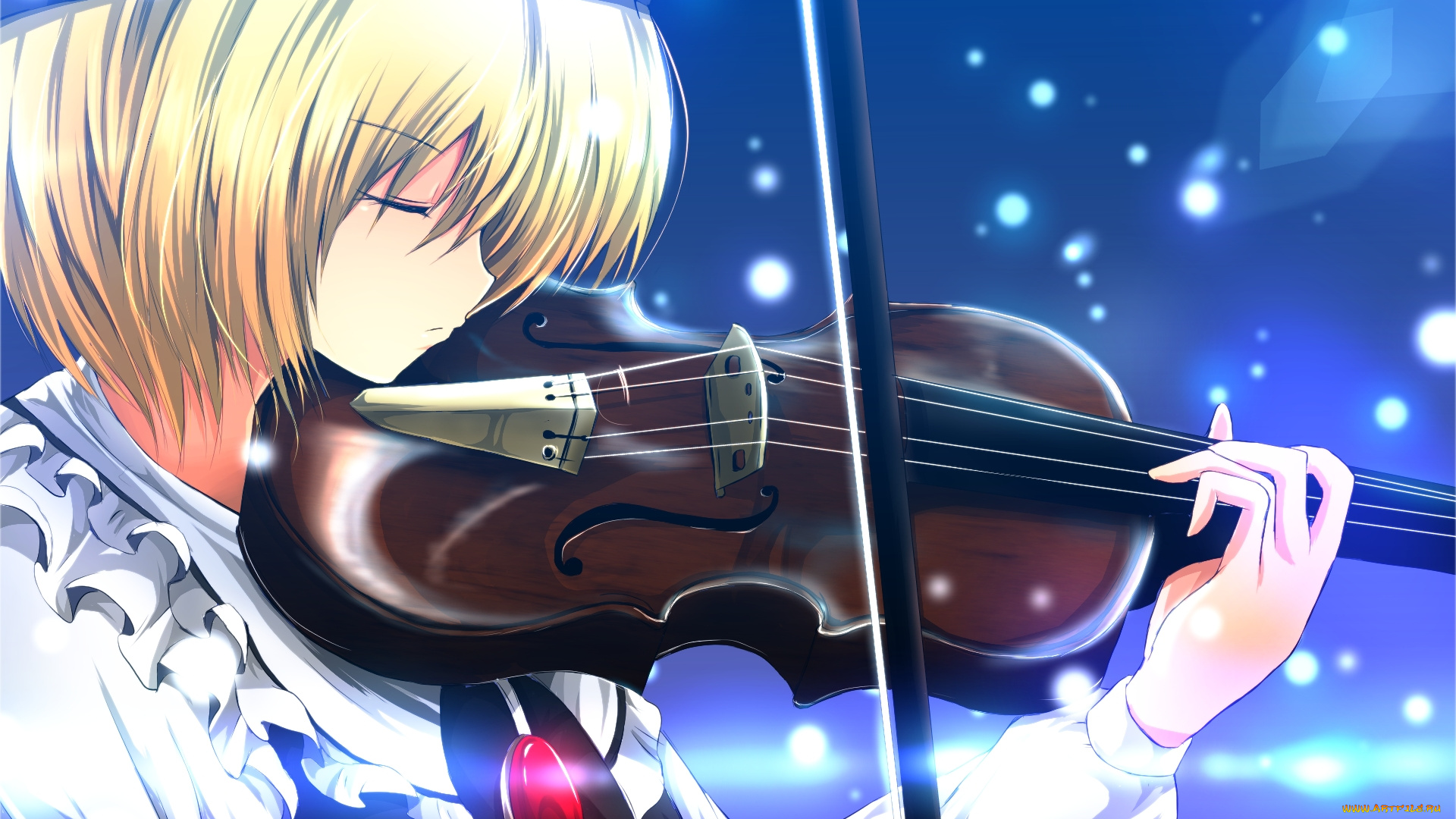 аниме, touhou, девушка, фон, взгляд