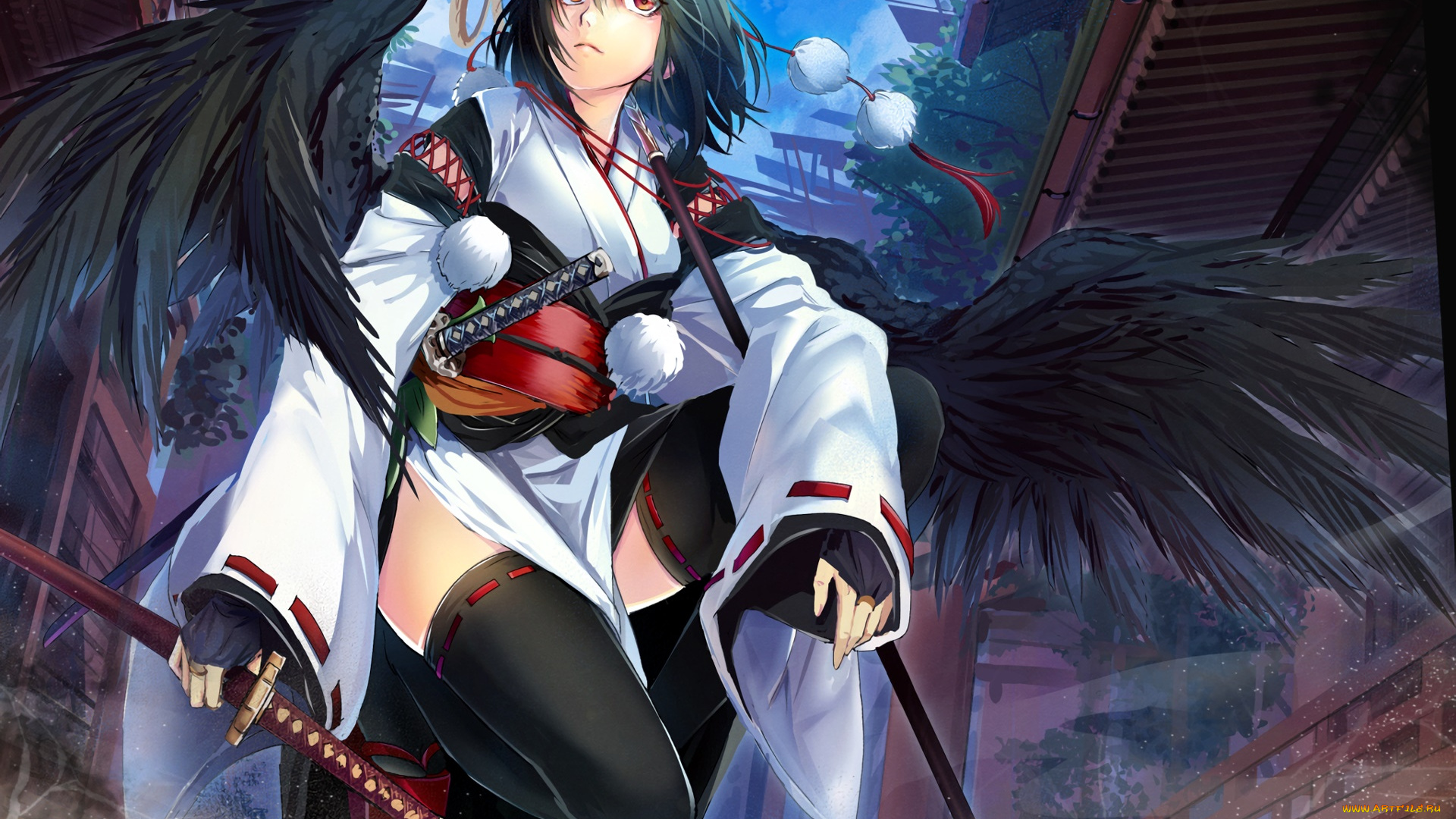 аниме, touhou, фон, взгляд, девушка